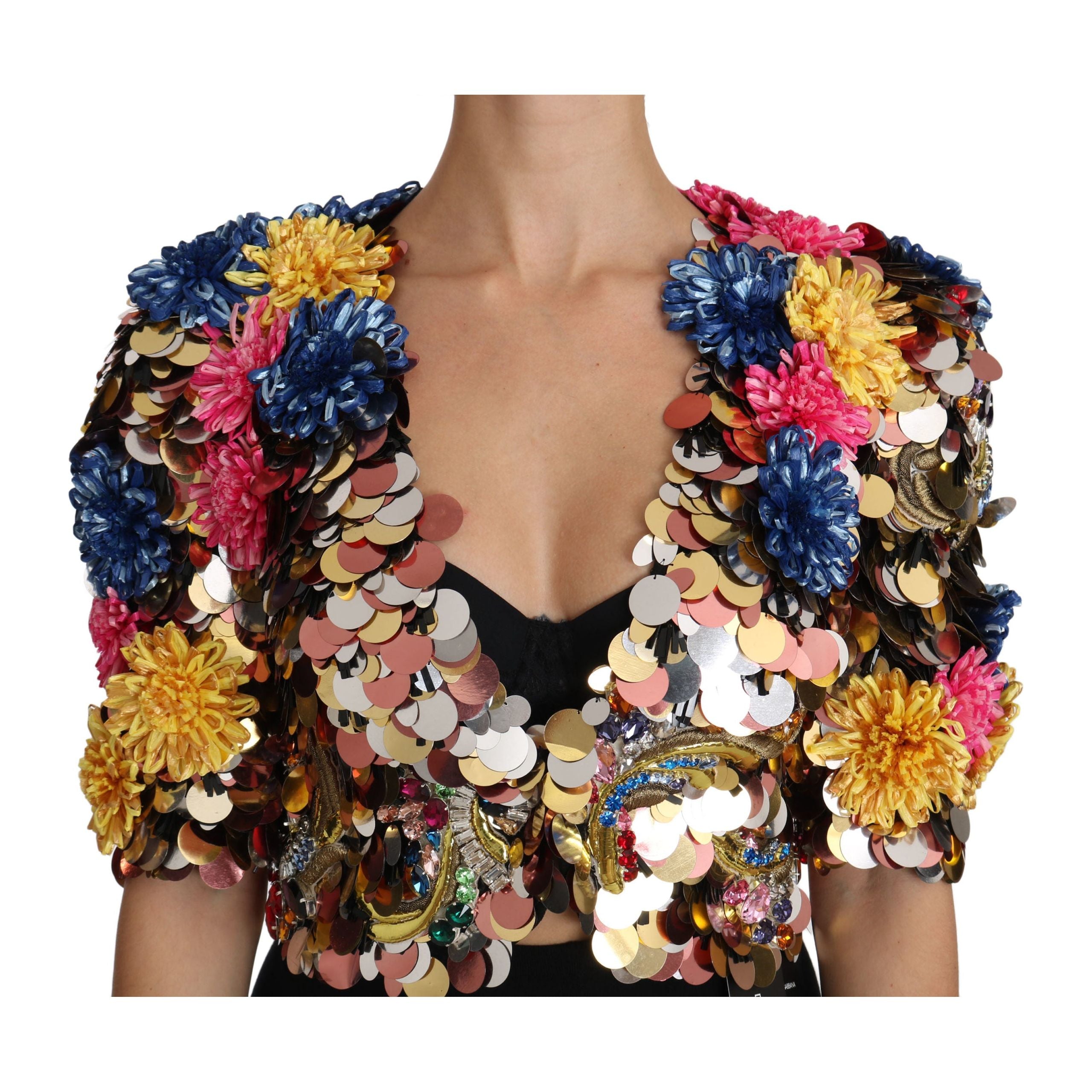 Enchanted Sicily Crystal-Embellished Short Jacket