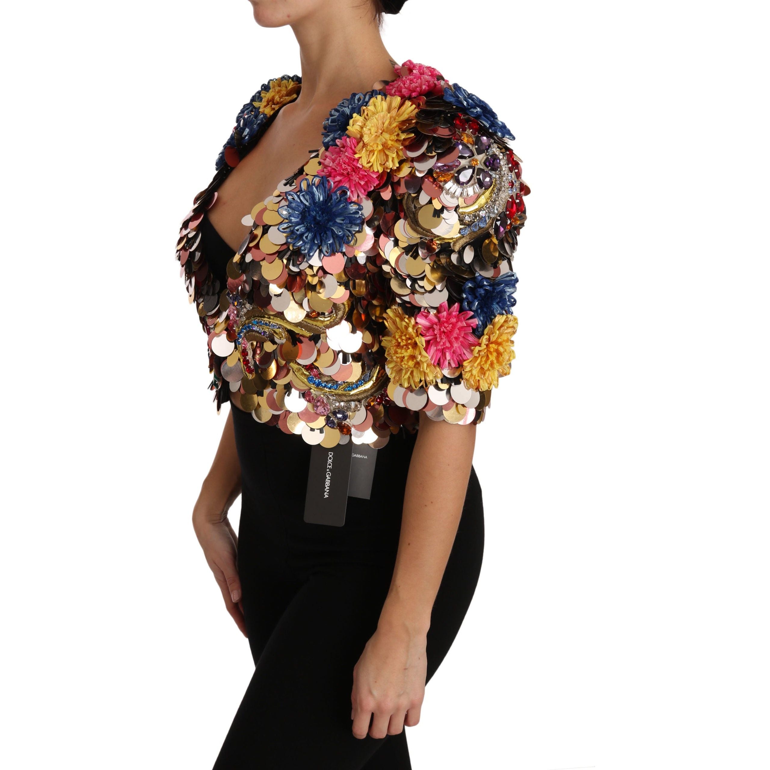 Enchanted Sicily Crystal-Embellished Short Jacket