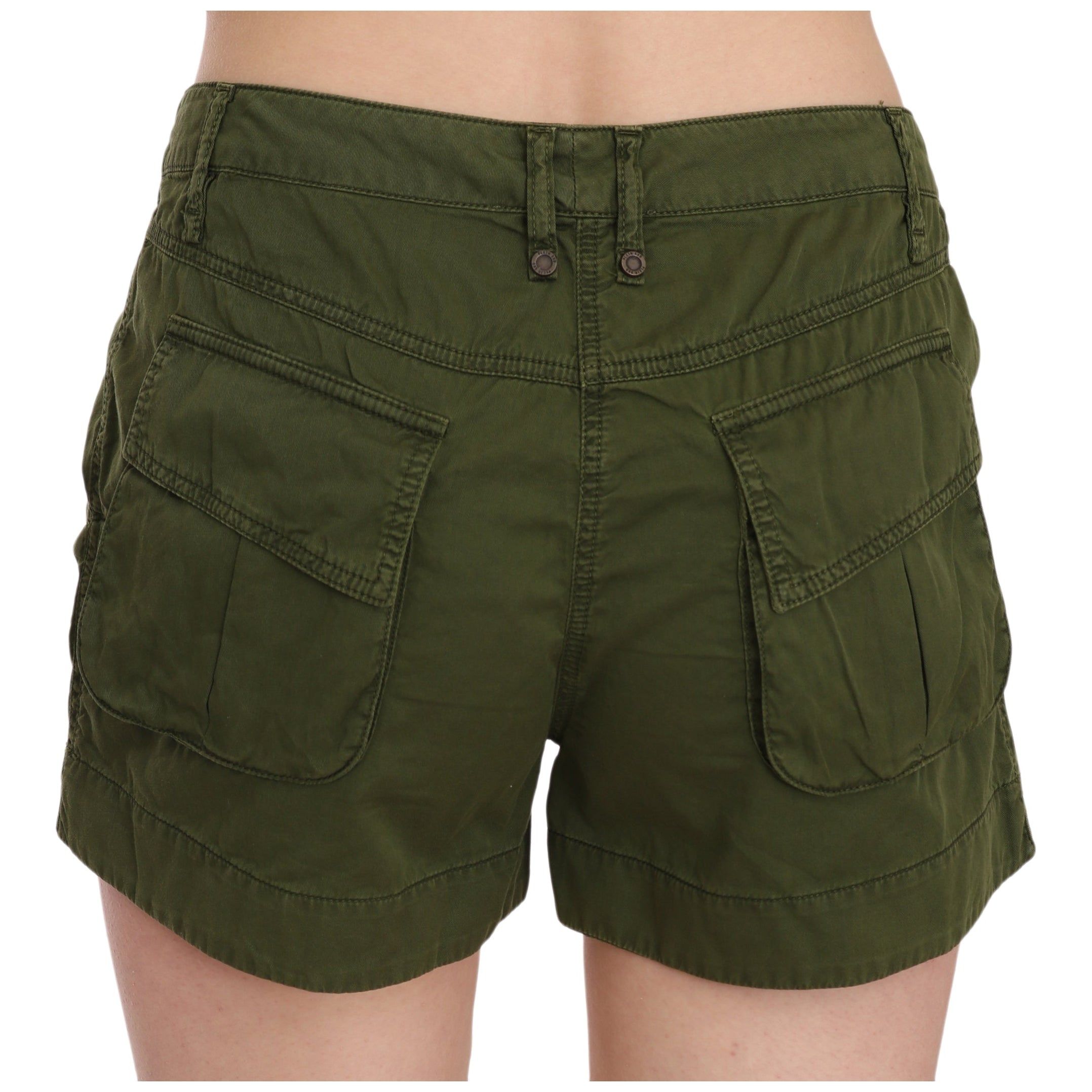 Emerald Mid Waist Cotton Shorts