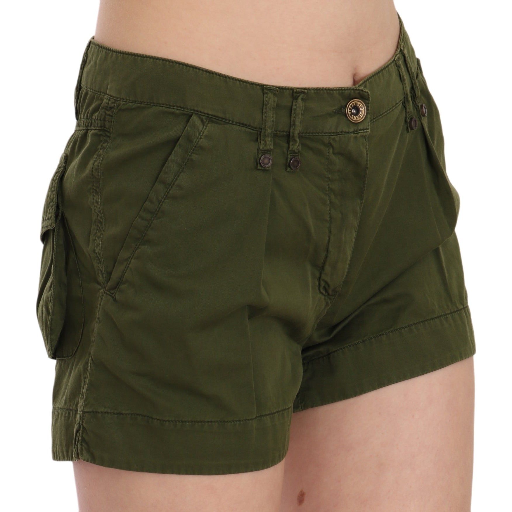 Emerald Mid Waist Cotton Shorts