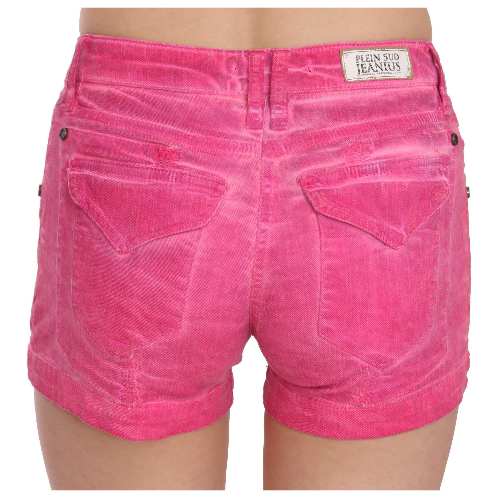 Chic Pink Mid Waist Mini Shorts