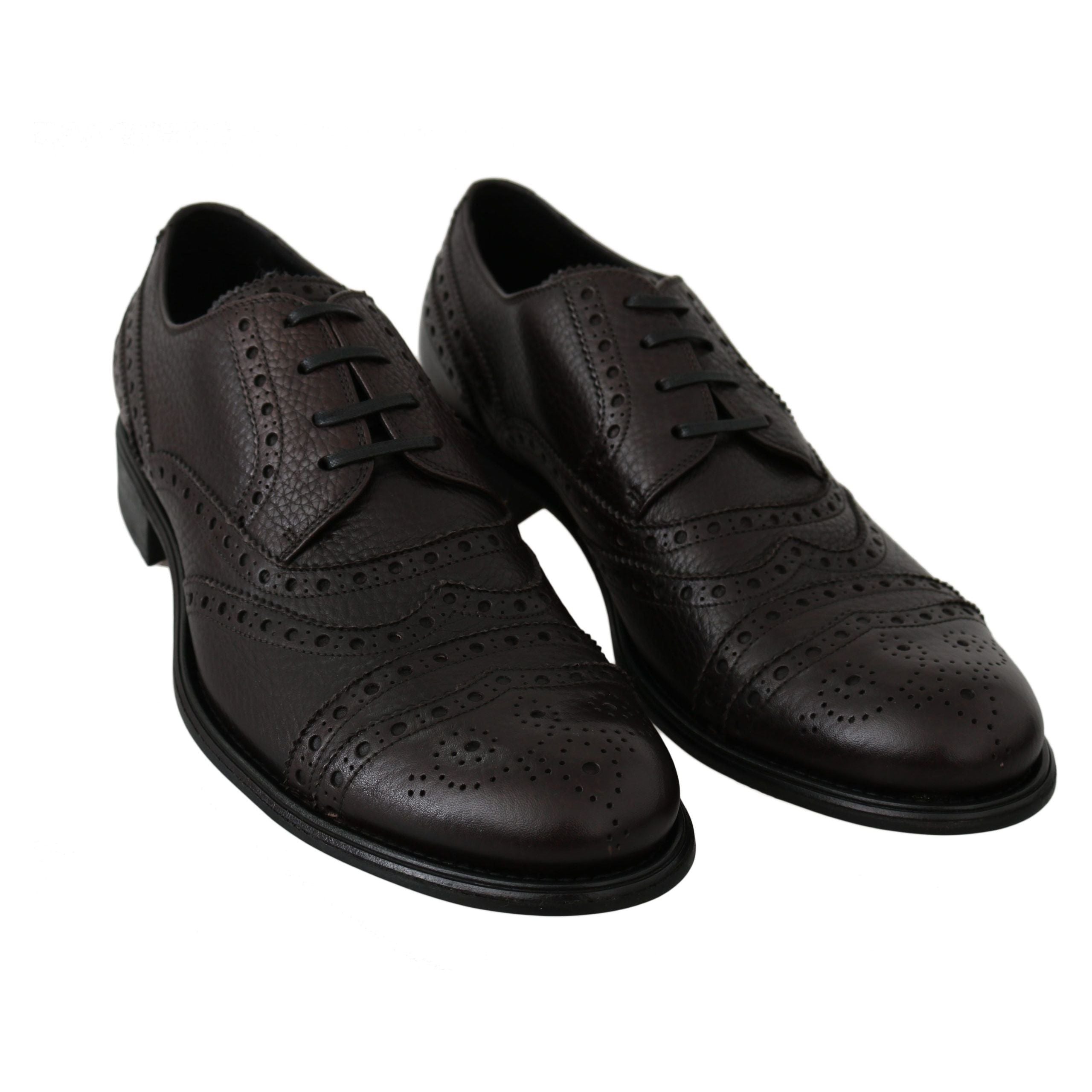 Elegant Mens Leather Derby Dress Shoes