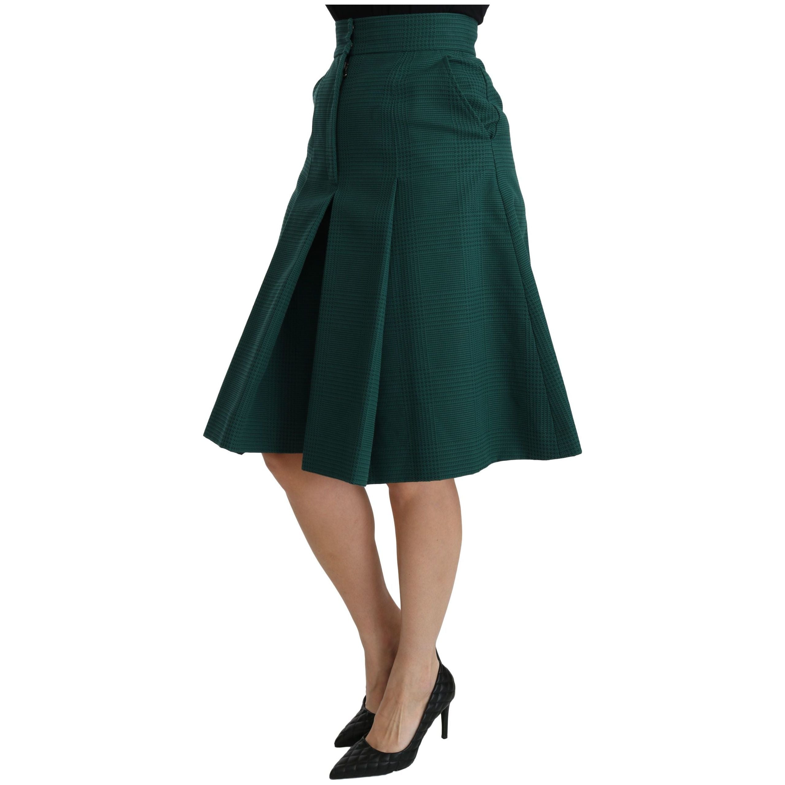 Elegant High Waist Knee Length Skirt