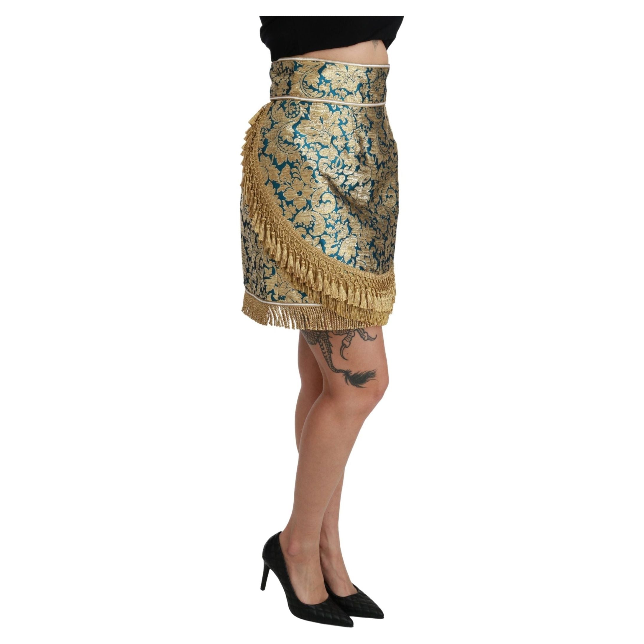 Elevate Your Wardrobe with Our Exquisite Gold Skirt