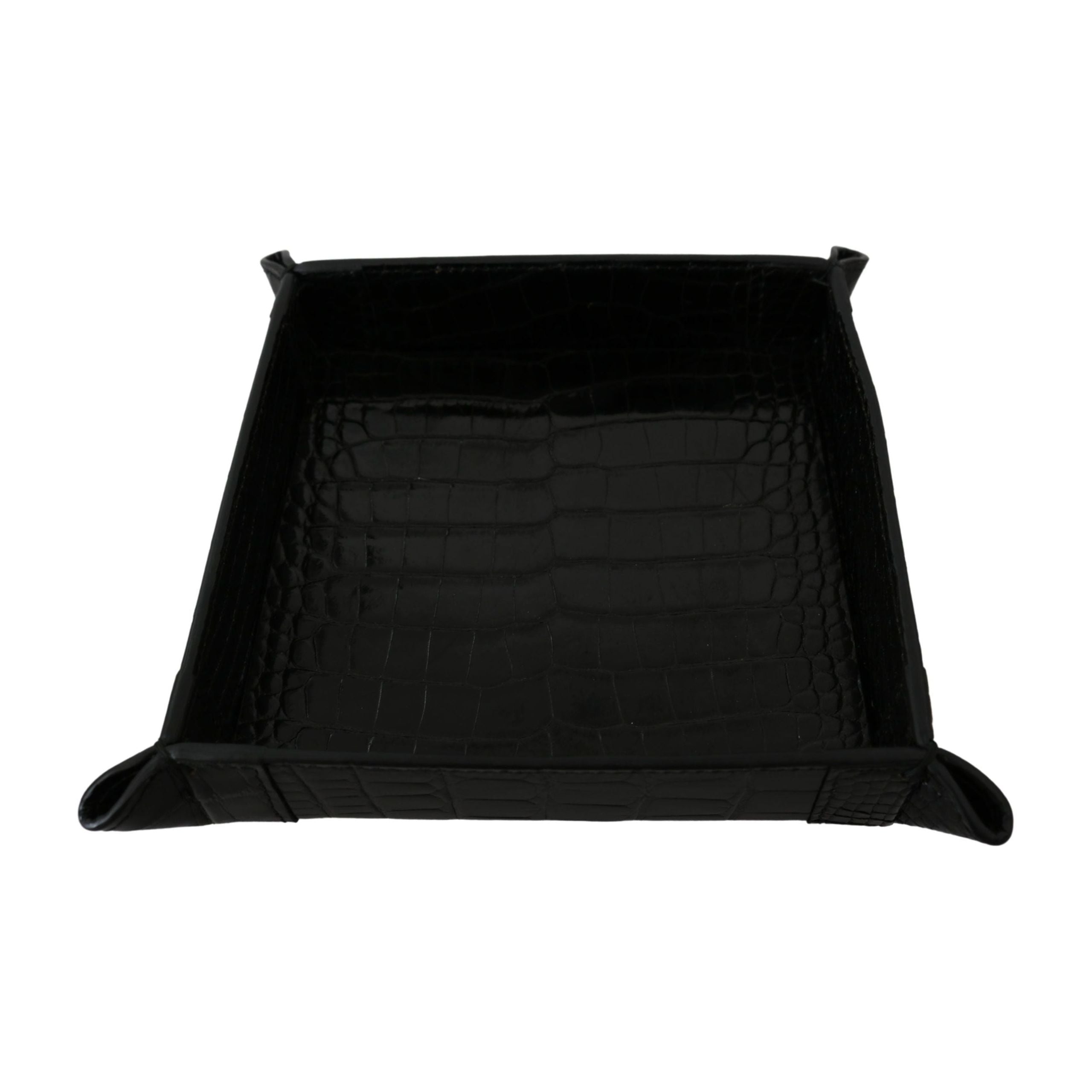 Elegant Black Exotic Skin Entry Tray