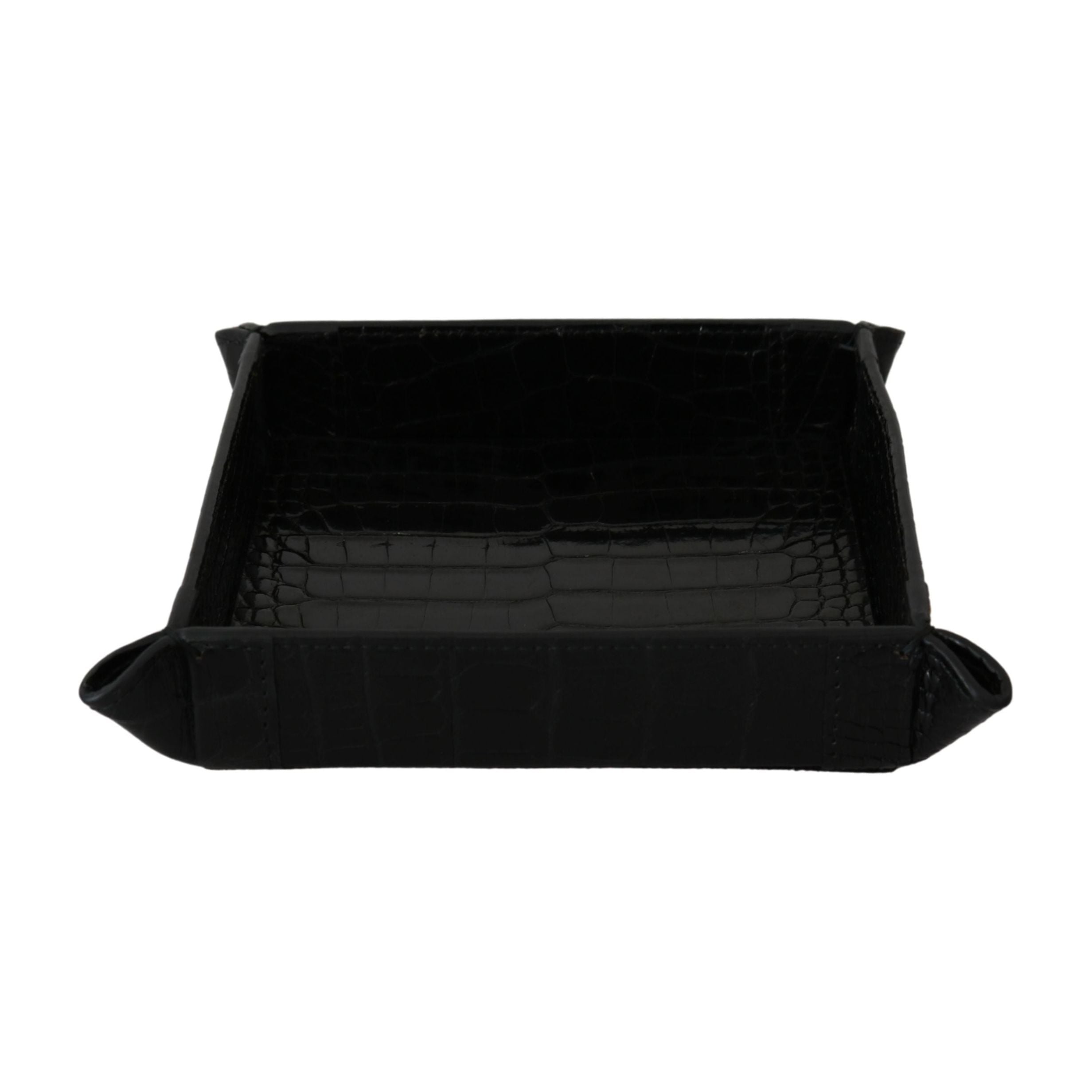 Elegant Black Exotic Skin Entry Tray