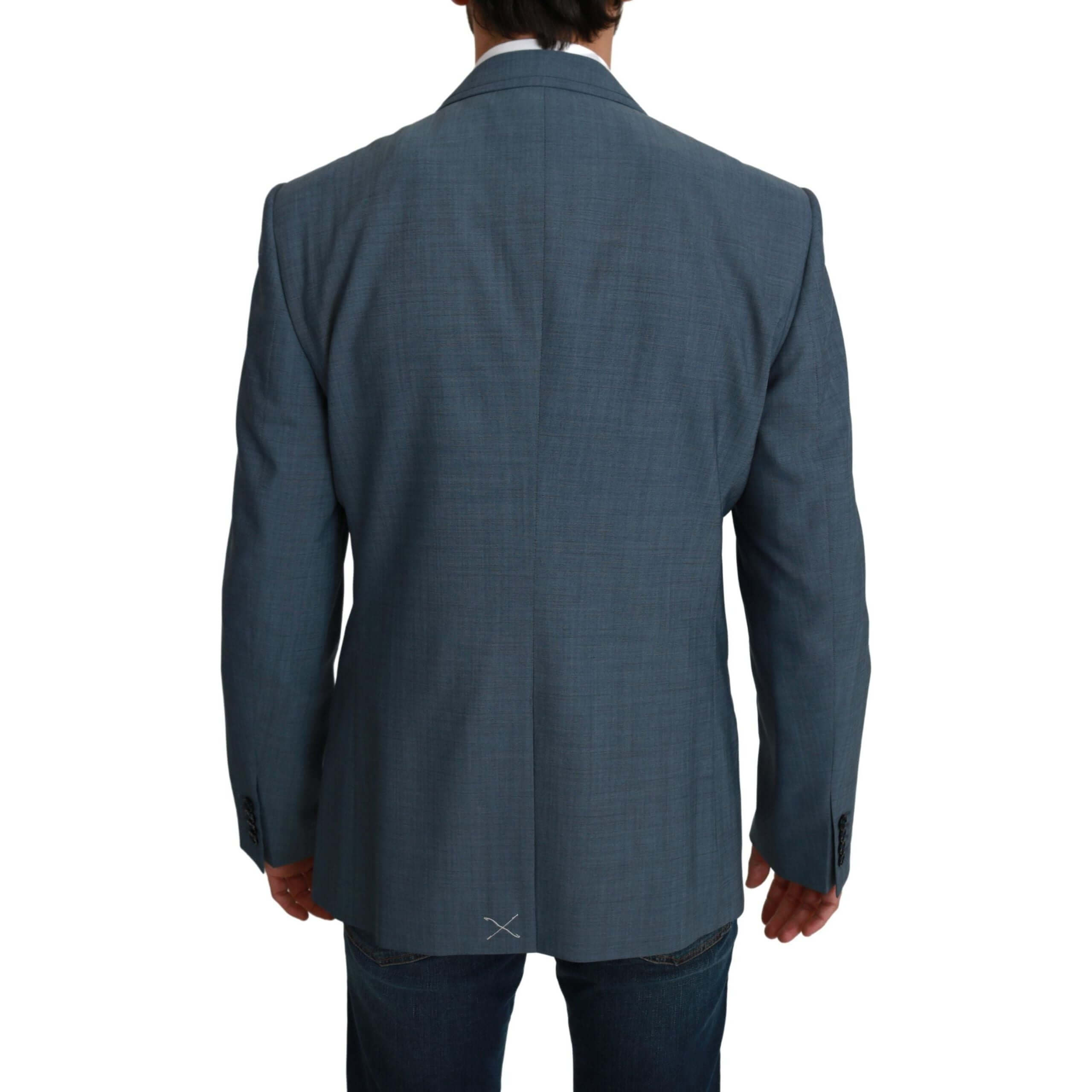 Elegant Light Blue Slim Fit Blazer