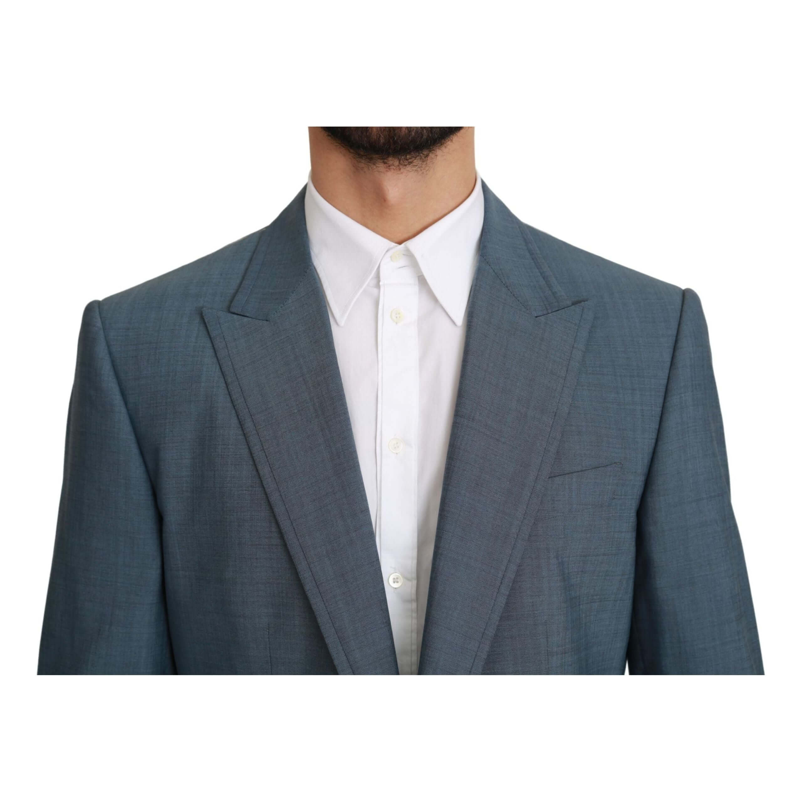 Elegant Light Blue Slim Fit Blazer