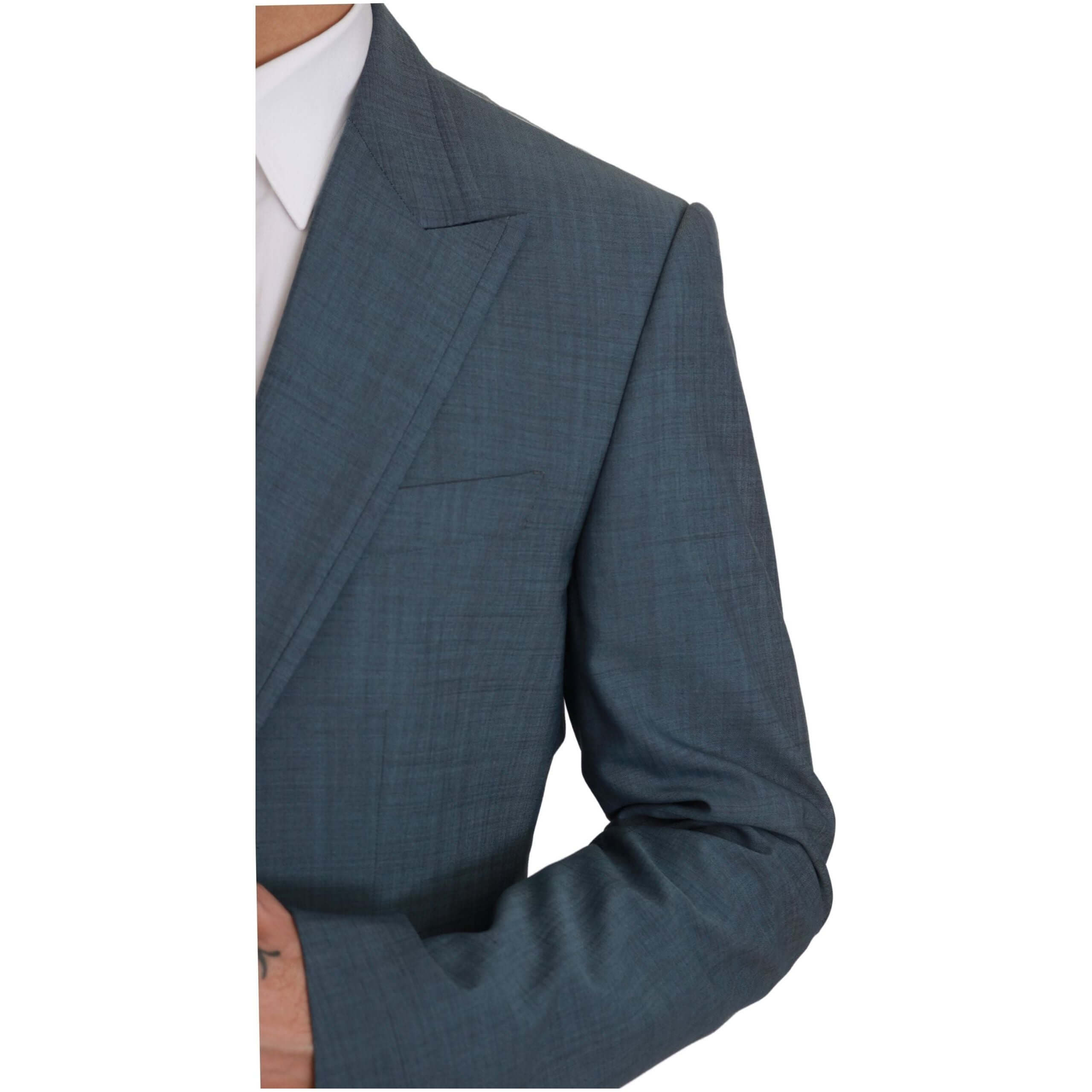 Elegant Light Blue Slim Fit Blazer