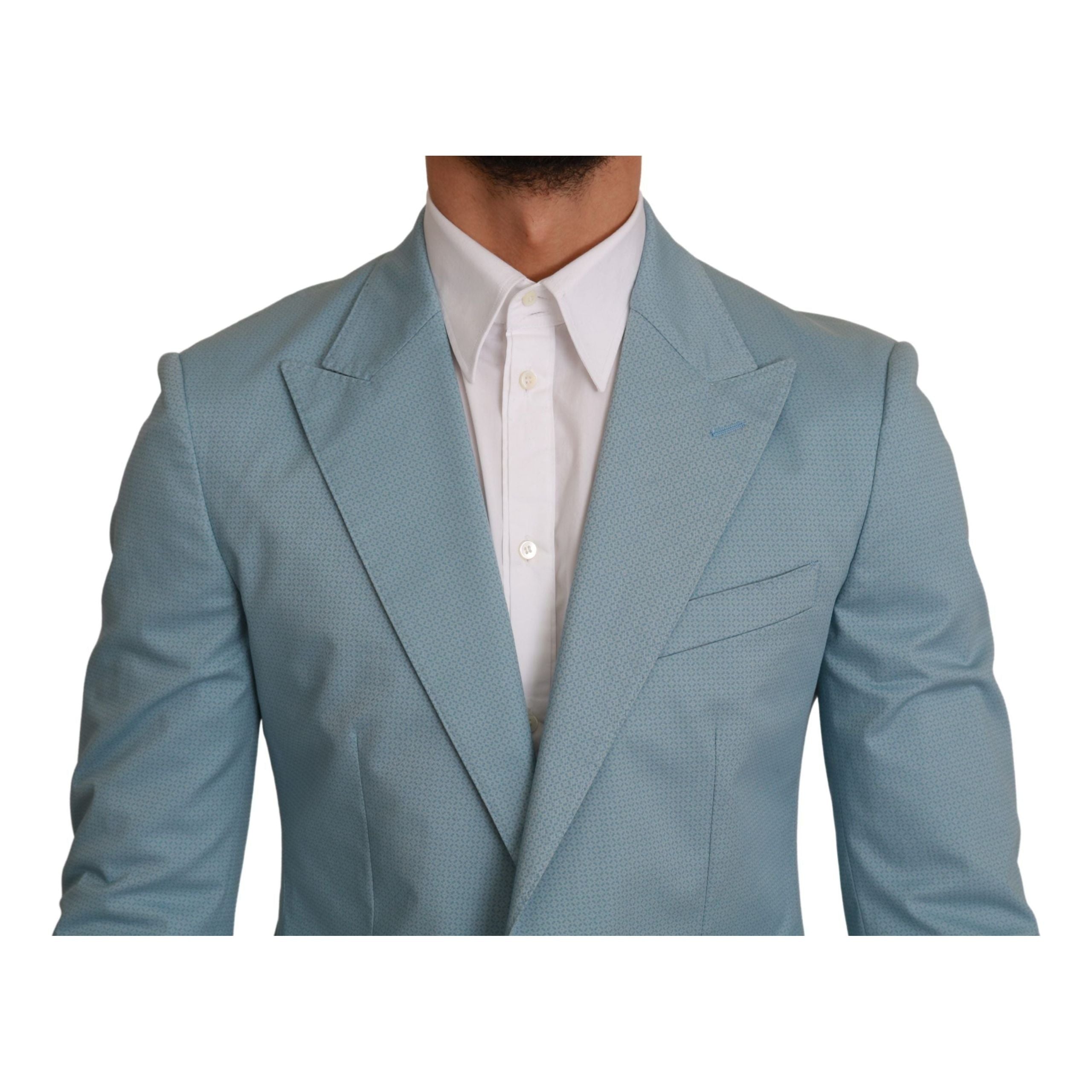 Elegant Blue Fantasy Pattern Blazer