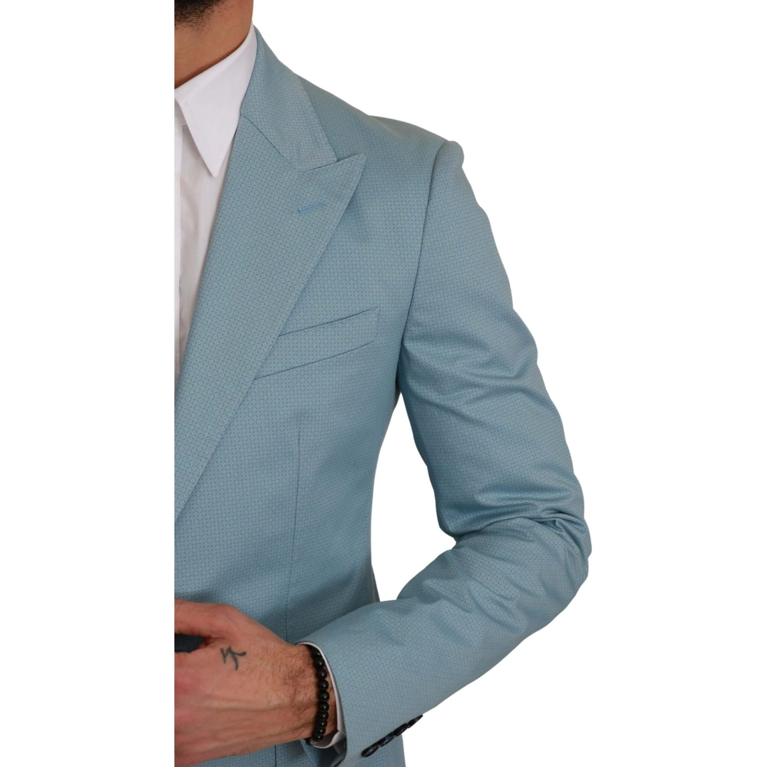 Elegant Blue Fantasy Pattern Blazer