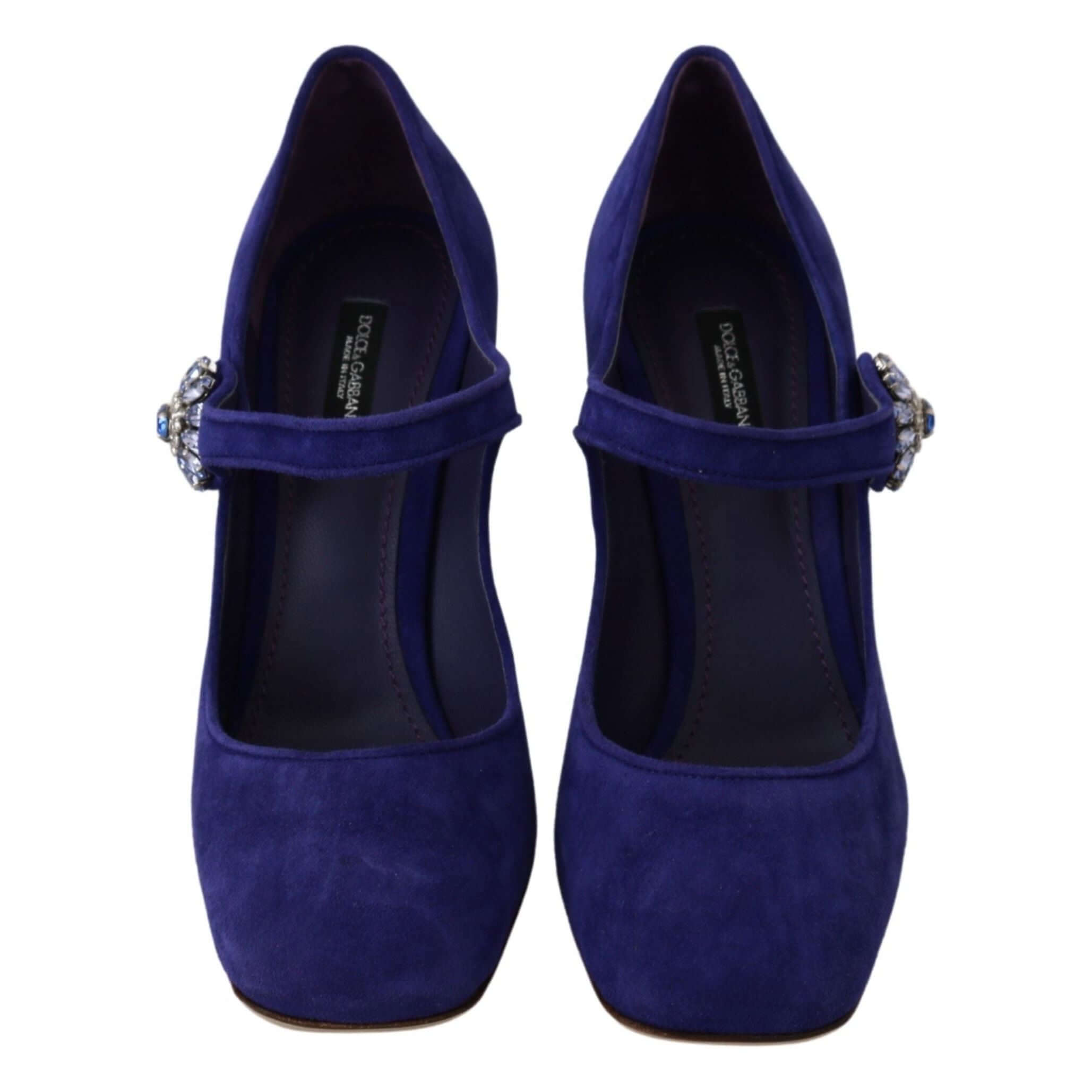 Elegant Purple Suede Mary Janes Pumps