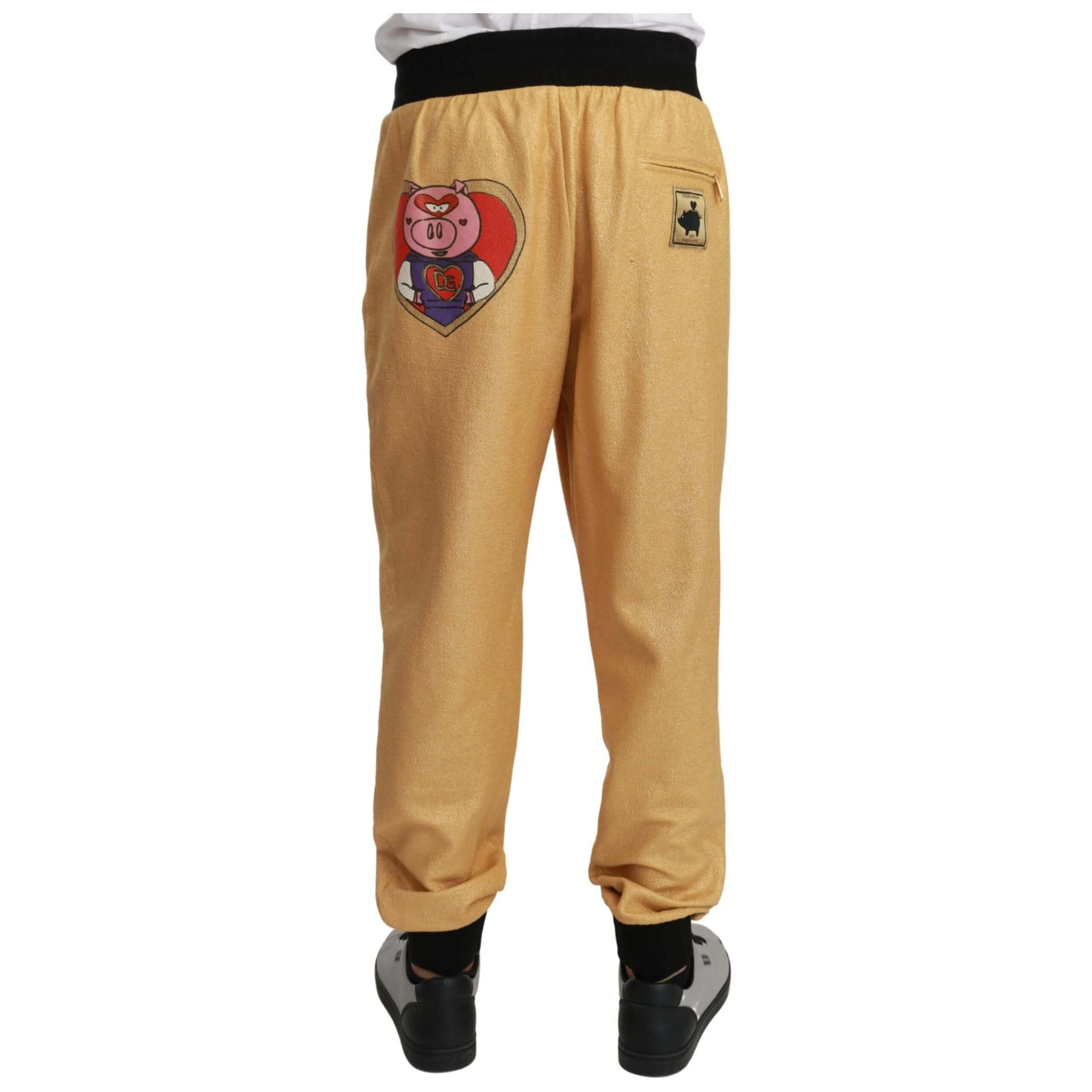 Elegant Gold Motif Sweatpants