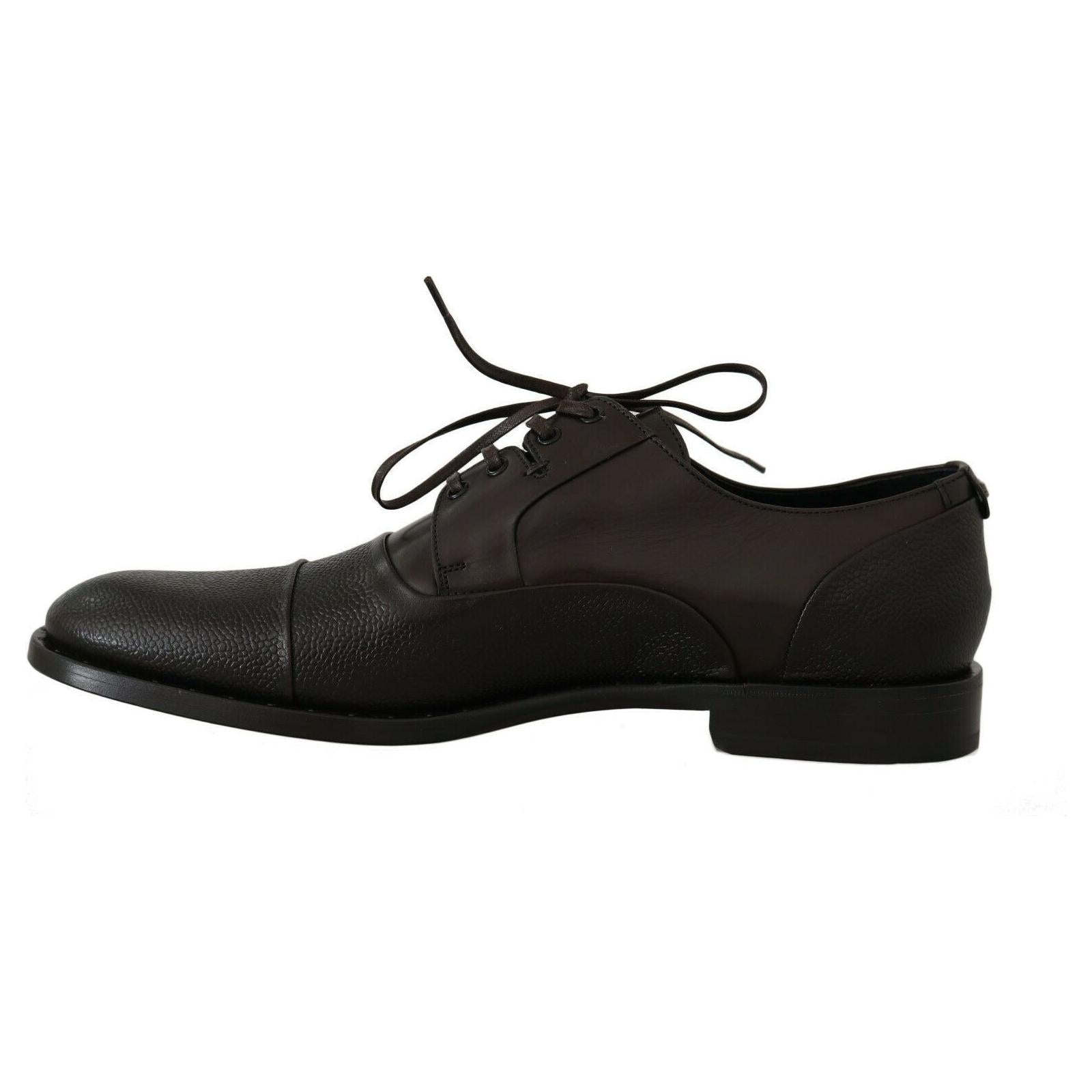 Elegant Brown Leather Formal Lace-ups