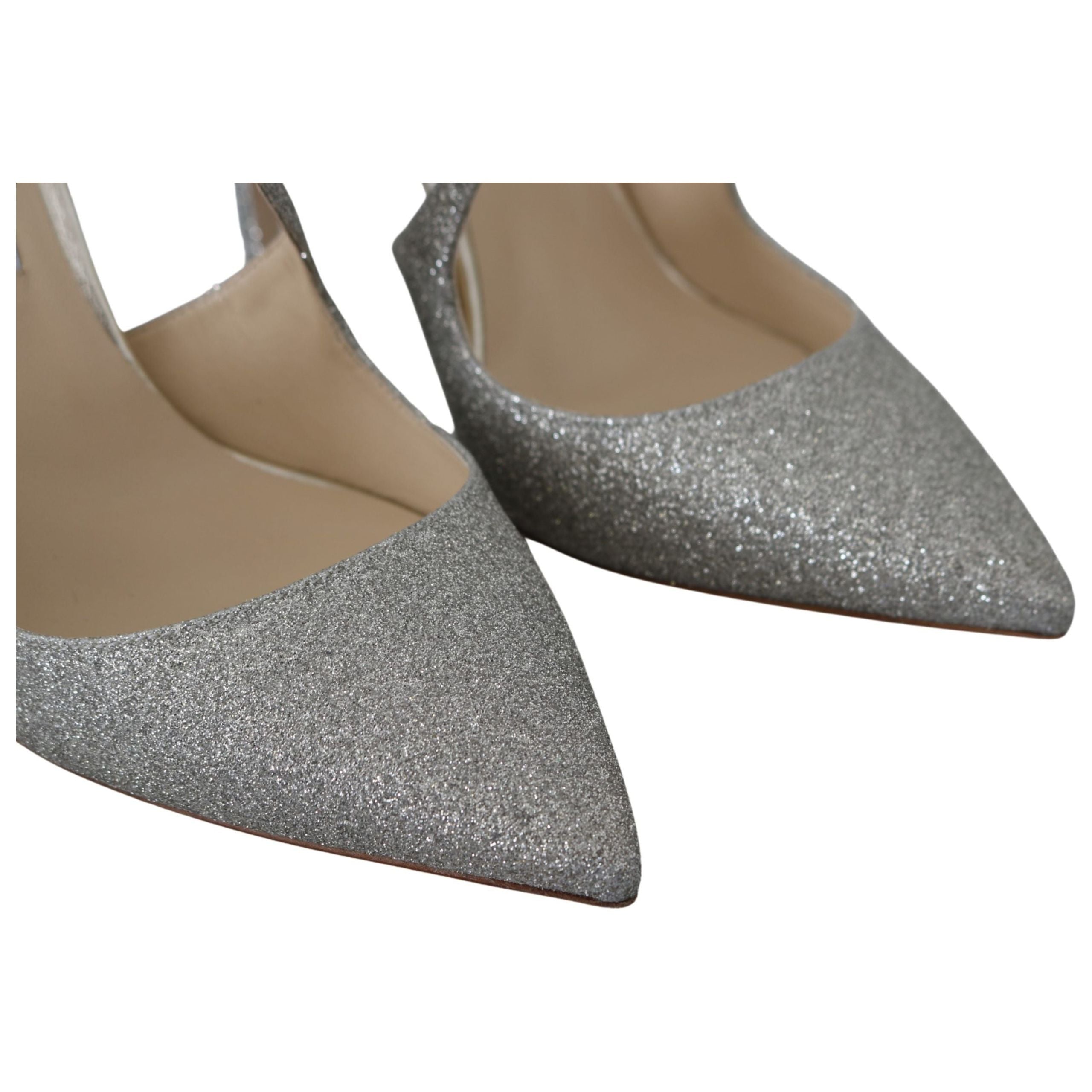 Platinum Ice Lancer Leather Pumps - Elegance Refined