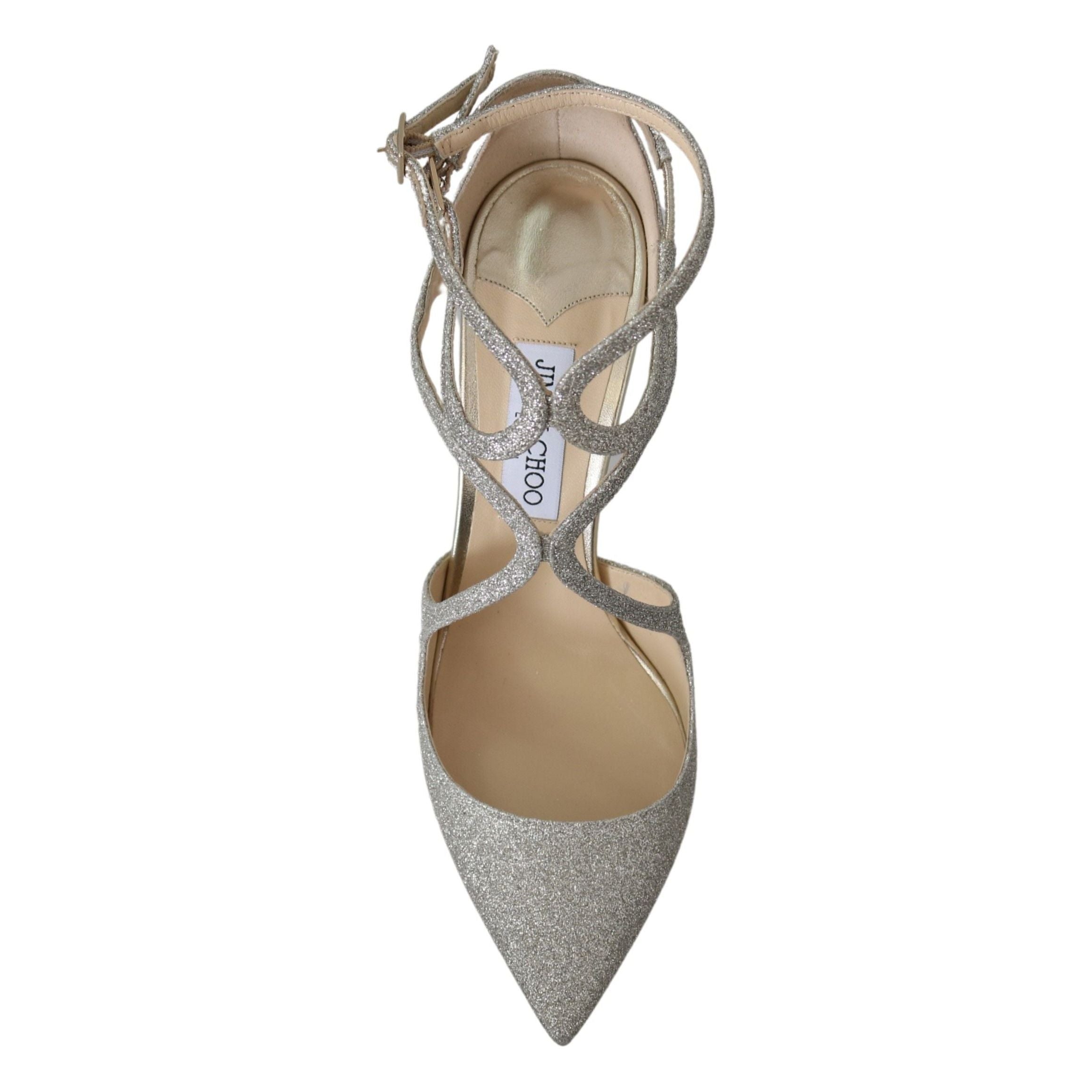 Platinum Ice Lancer Leather Pumps - Elegance Refined