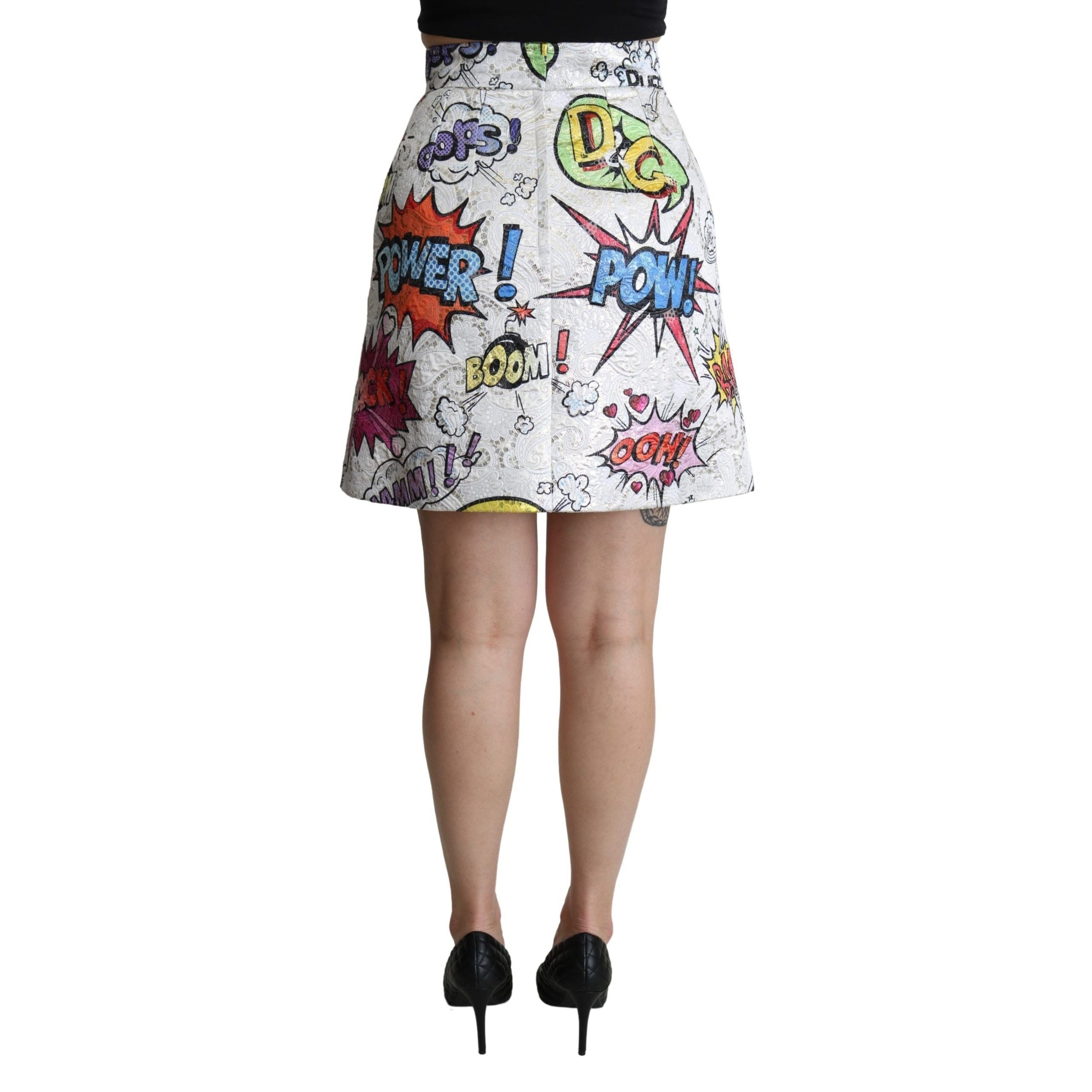 Chic Cartoon Brocade Mini Skirt