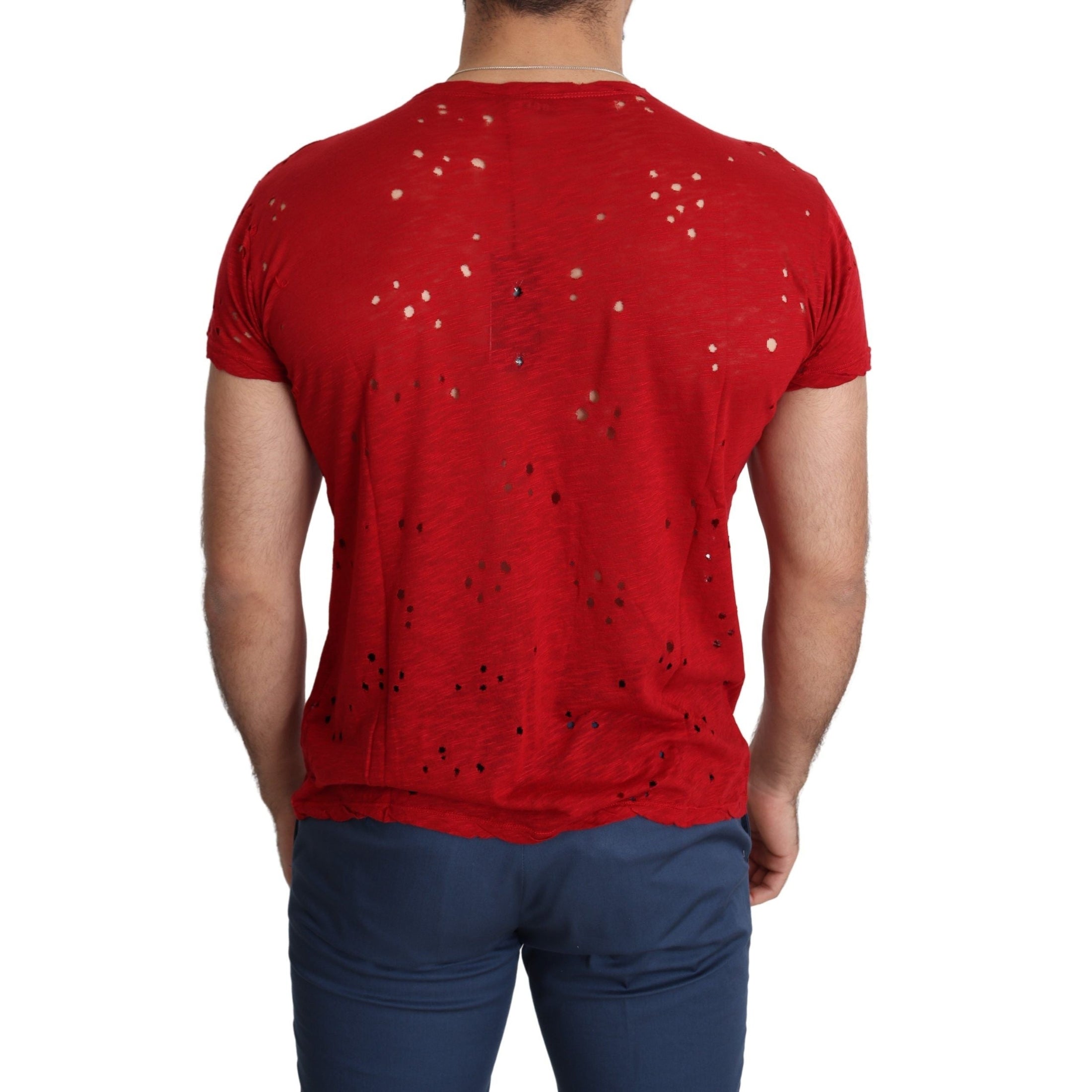 Radiant Red Cotton Stretch T-Shirt