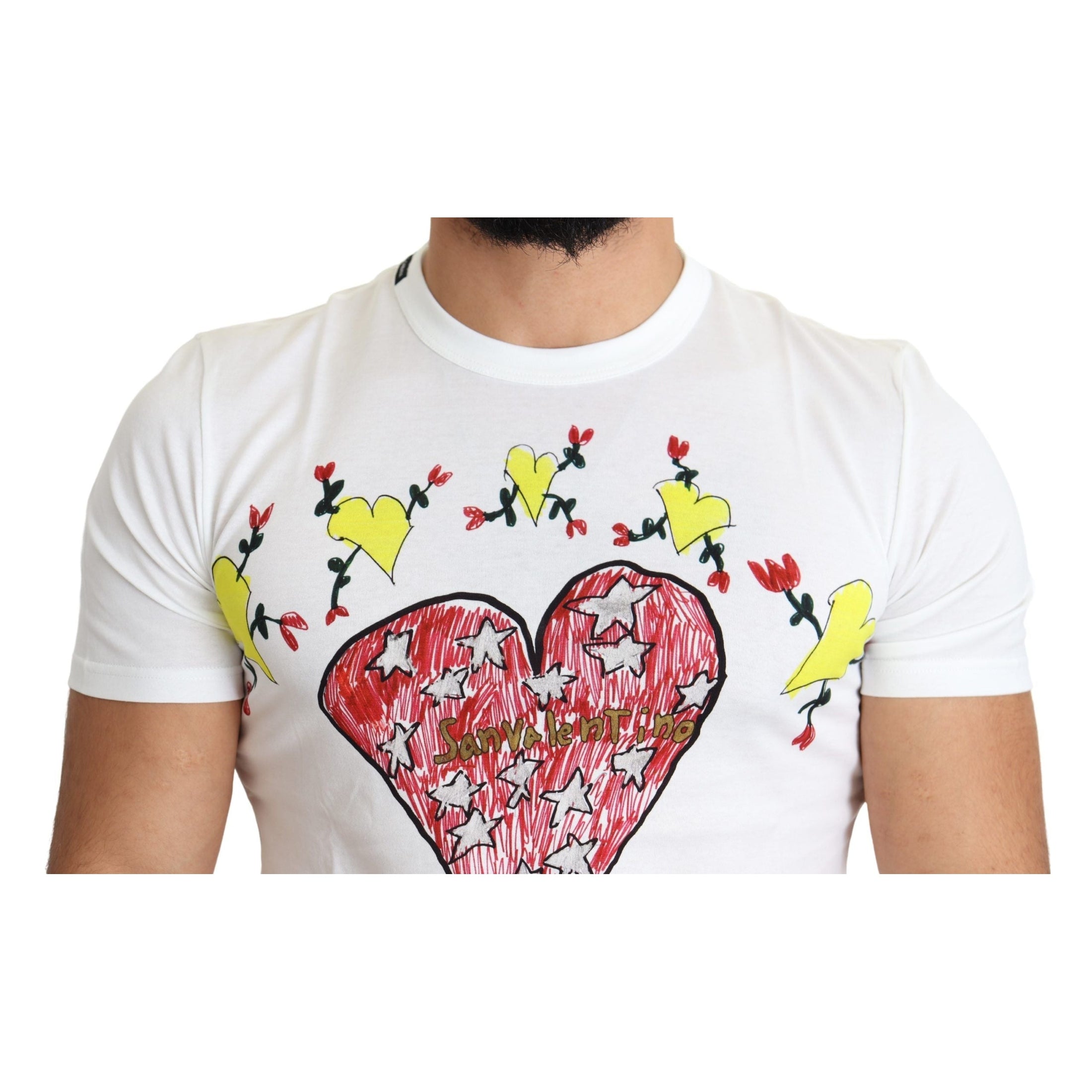 Chic Saint Valentine Print Crew Neck T-Shirt