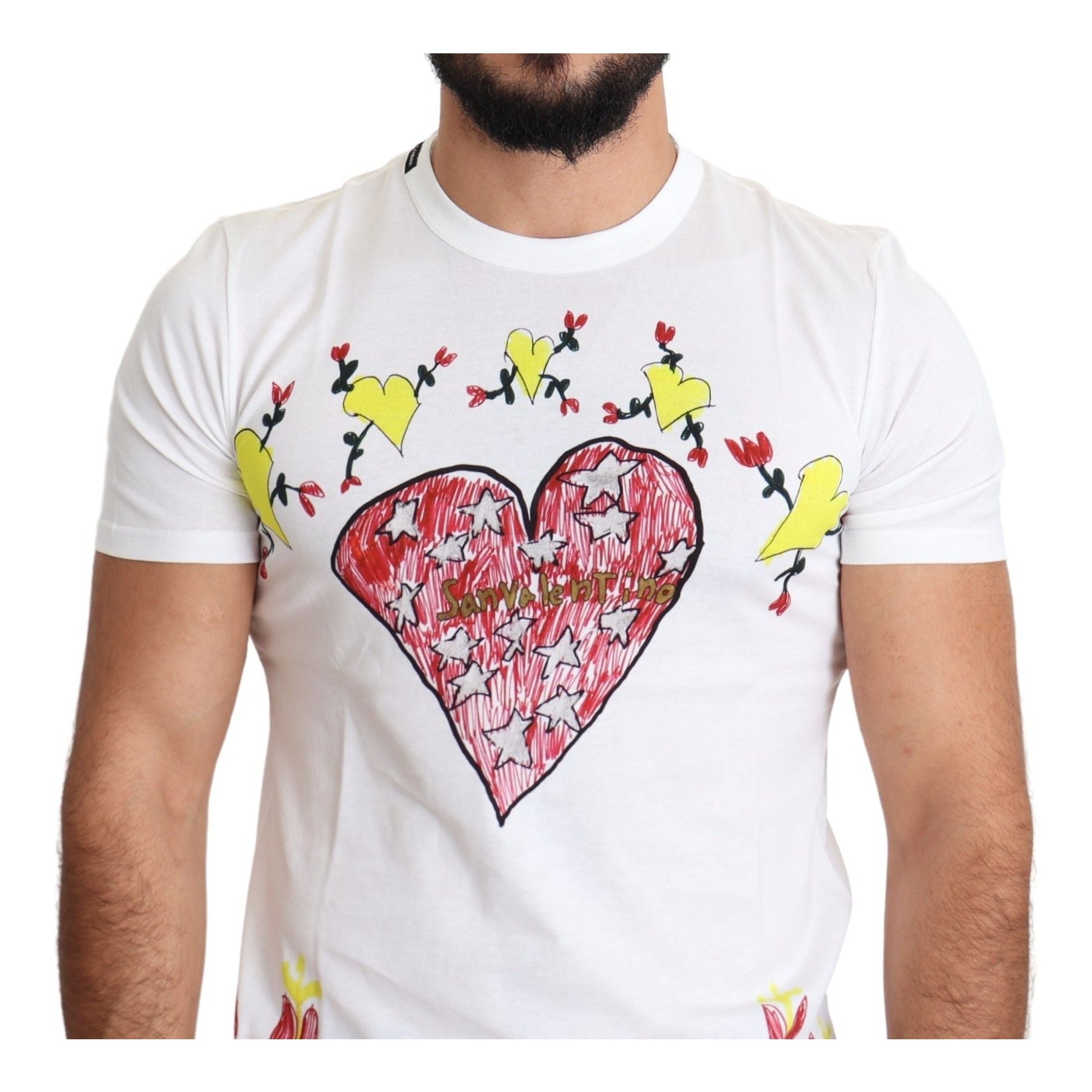 Chic Saint Valentine Print Crew Neck T-Shirt