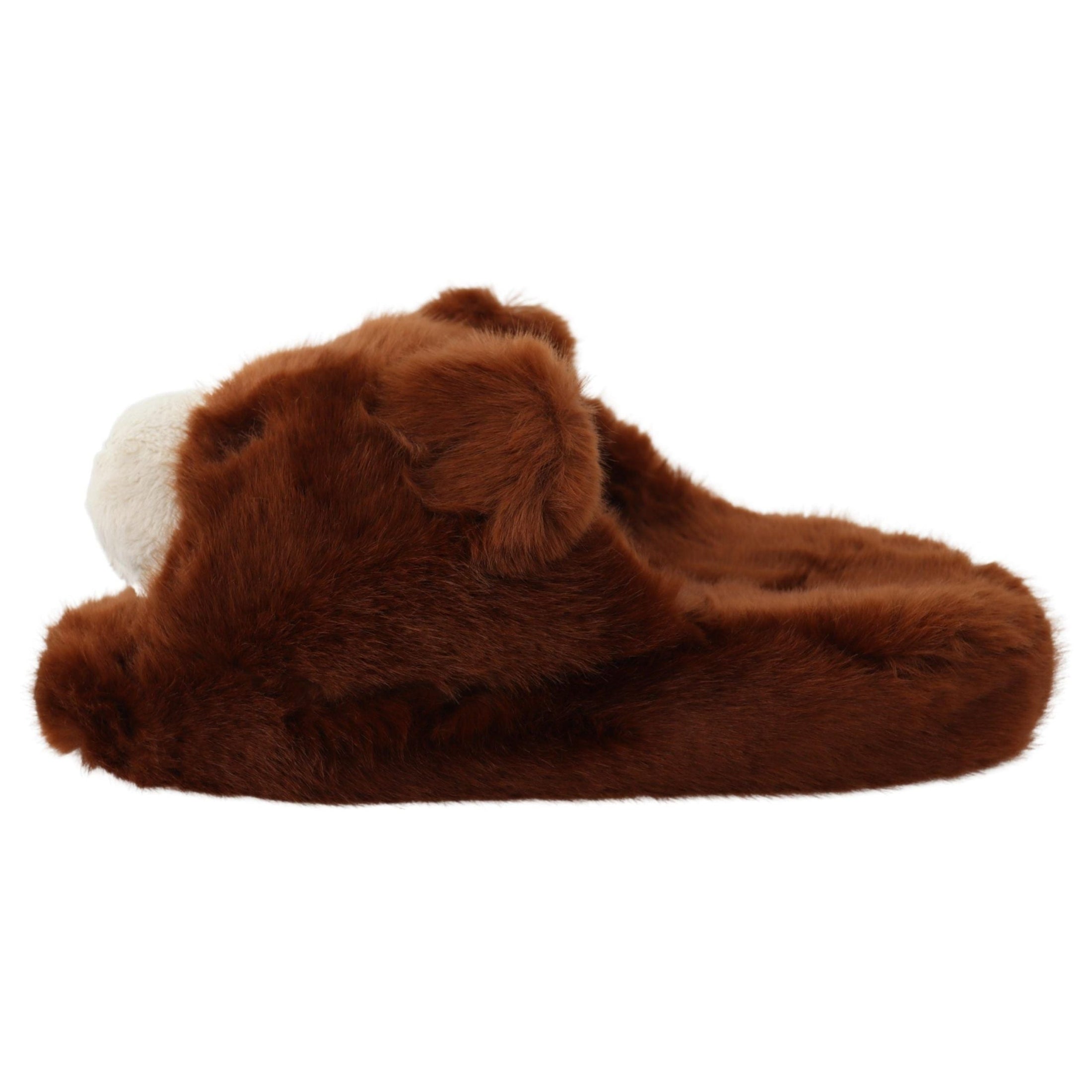 Teddy Bear Embellished Brown Loafers