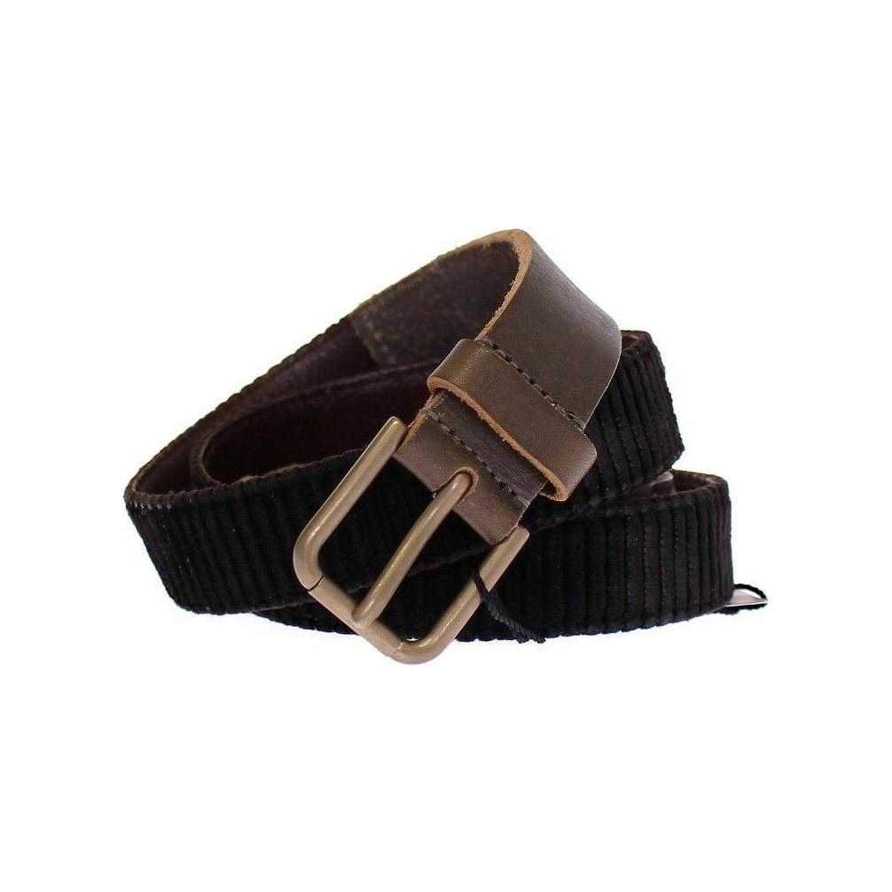 Elegant Leather-Cotton Fusion Men's Belt