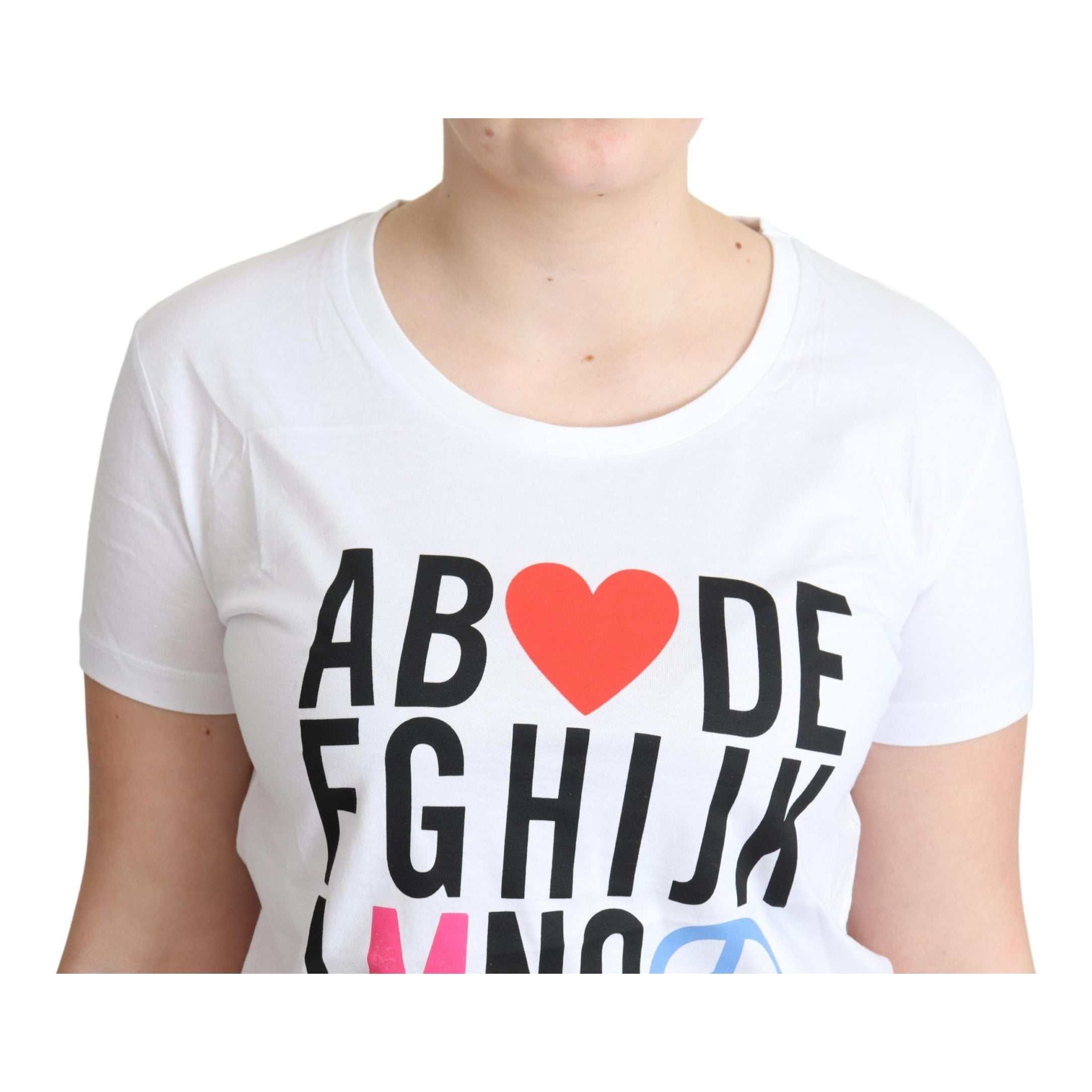 Chic Alphabet Print Cotton Tee