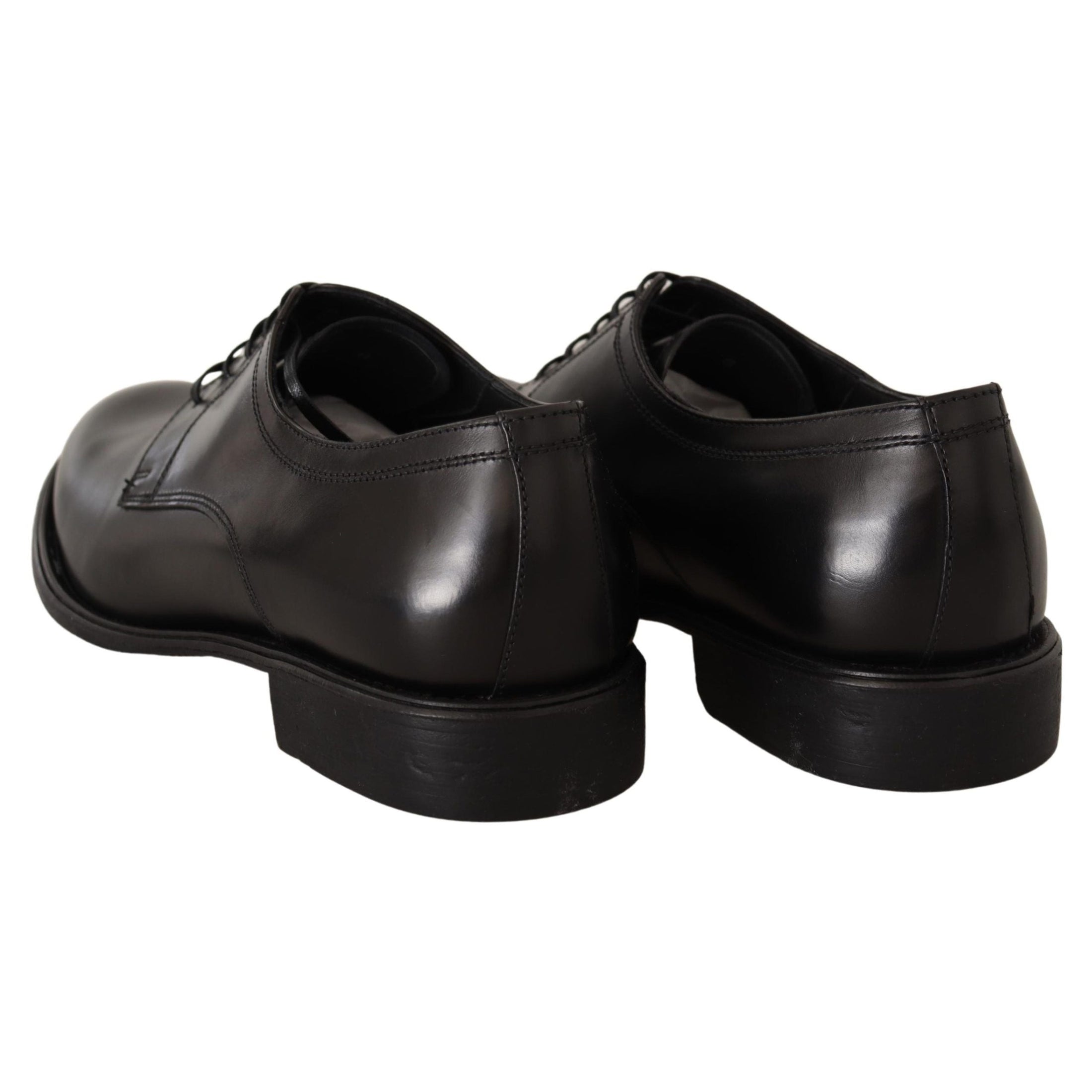 Elegant Black Leather Formal Derby Shoes