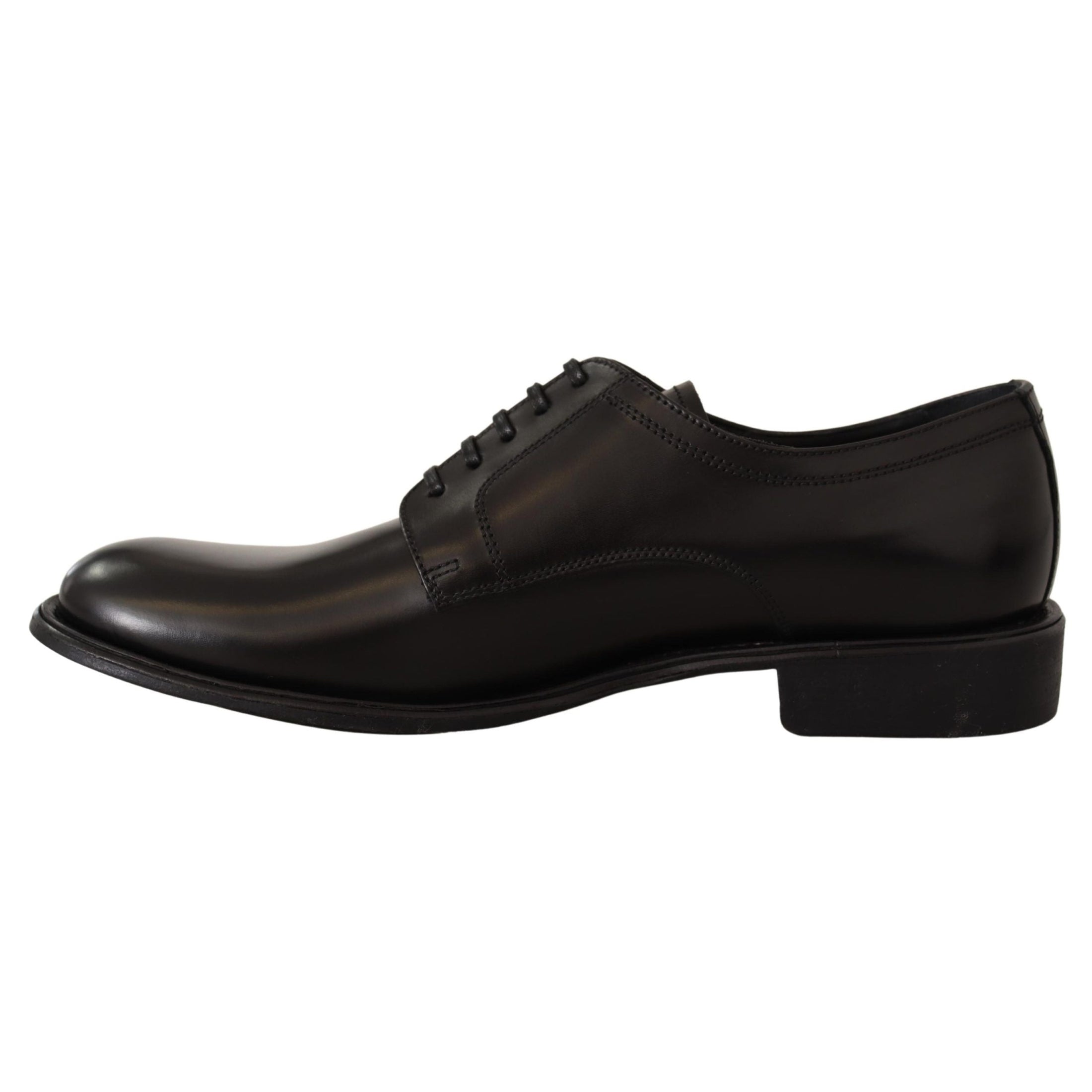 Elegant Black Leather Formal Derby Shoes