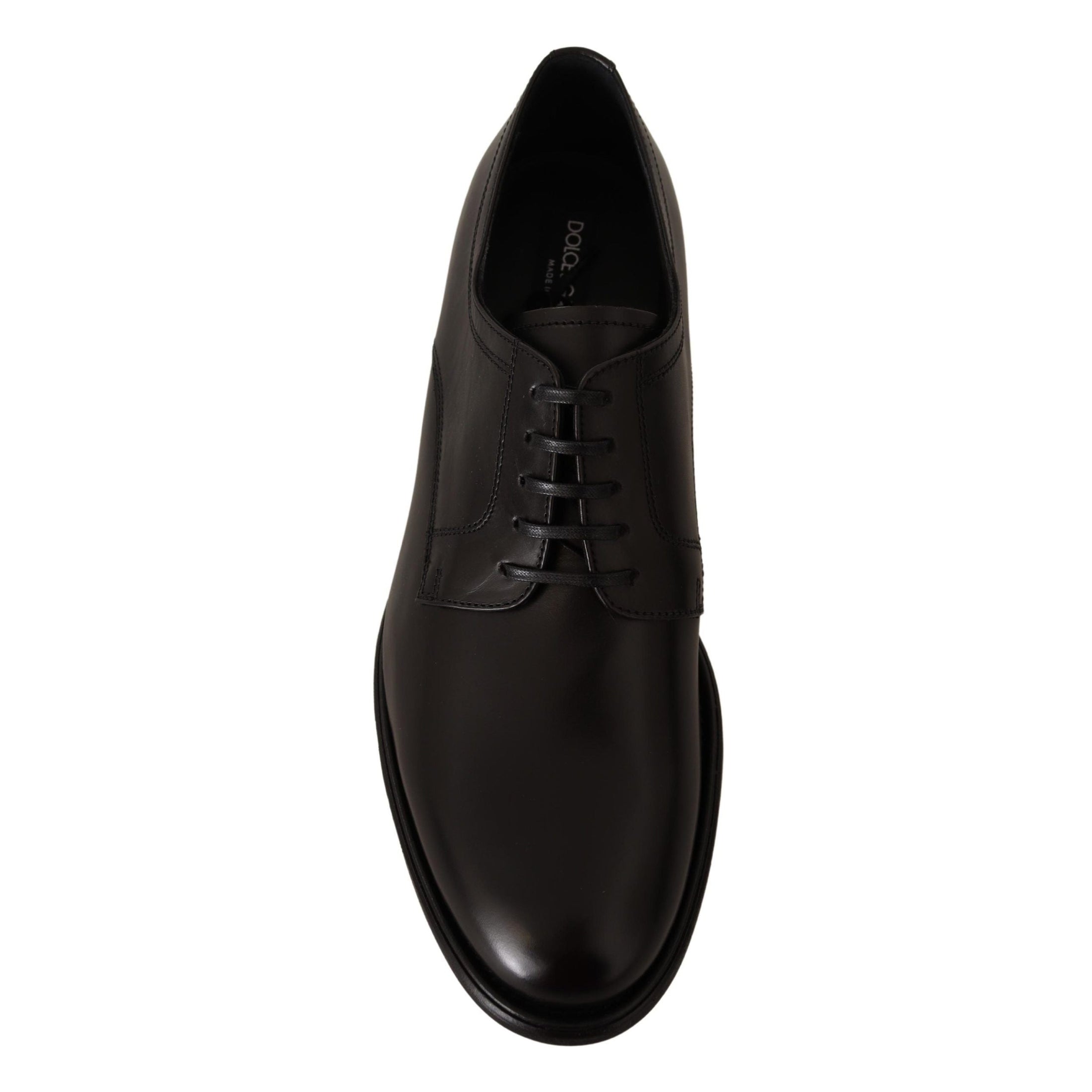 Elegant Black Leather Formal Derby Shoes