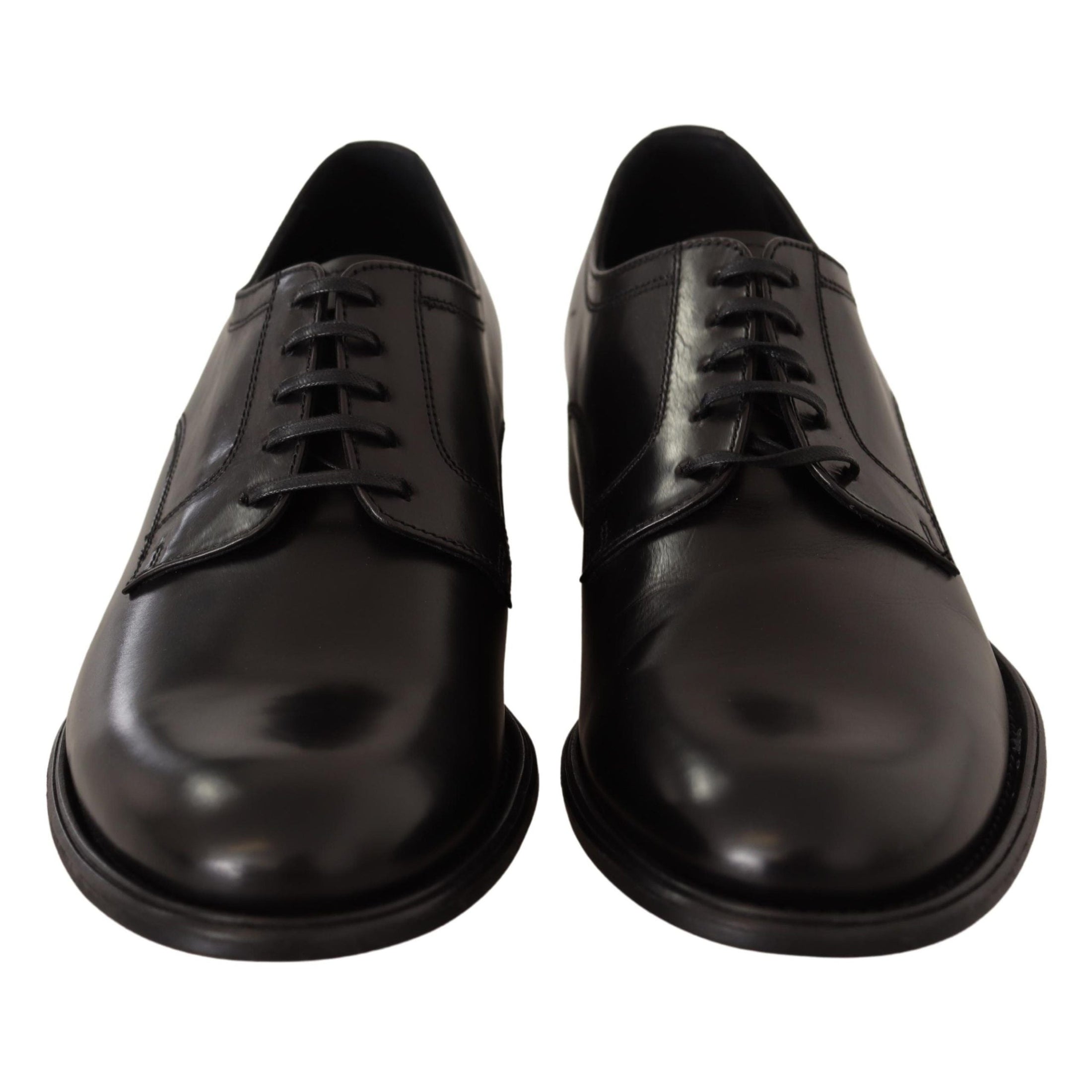 Elegant Black Leather Formal Derby Shoes