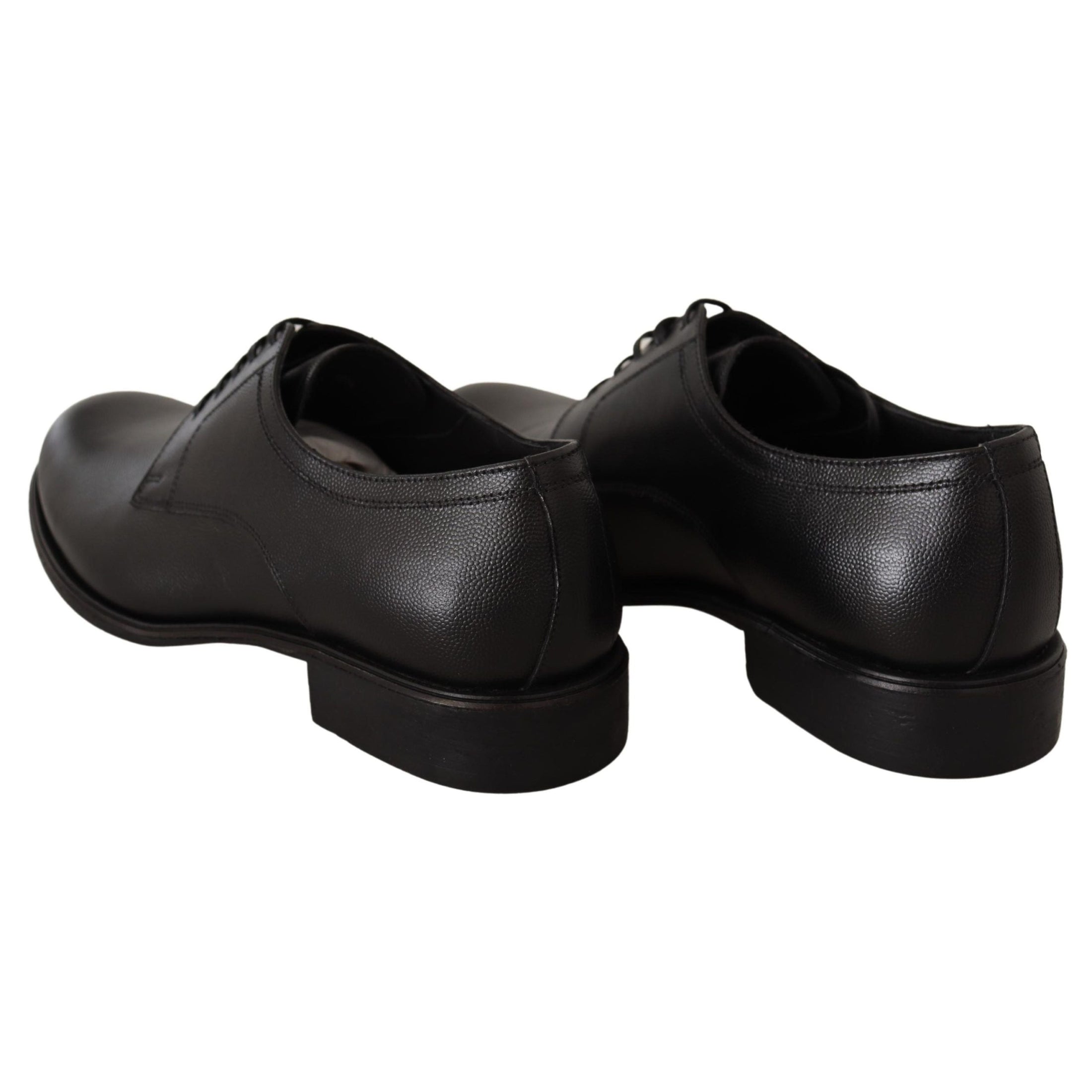 Elegant Black Leather Derby Shoes