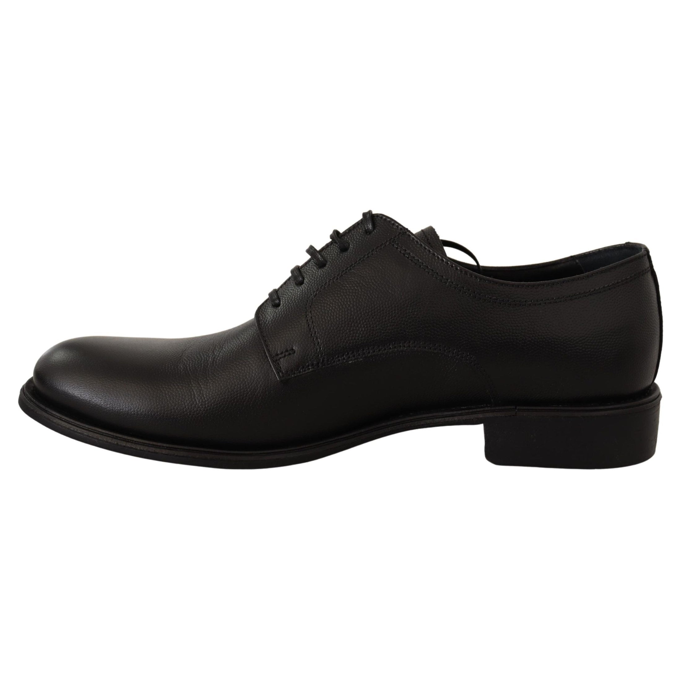 Elegant Black Leather Derby Shoes