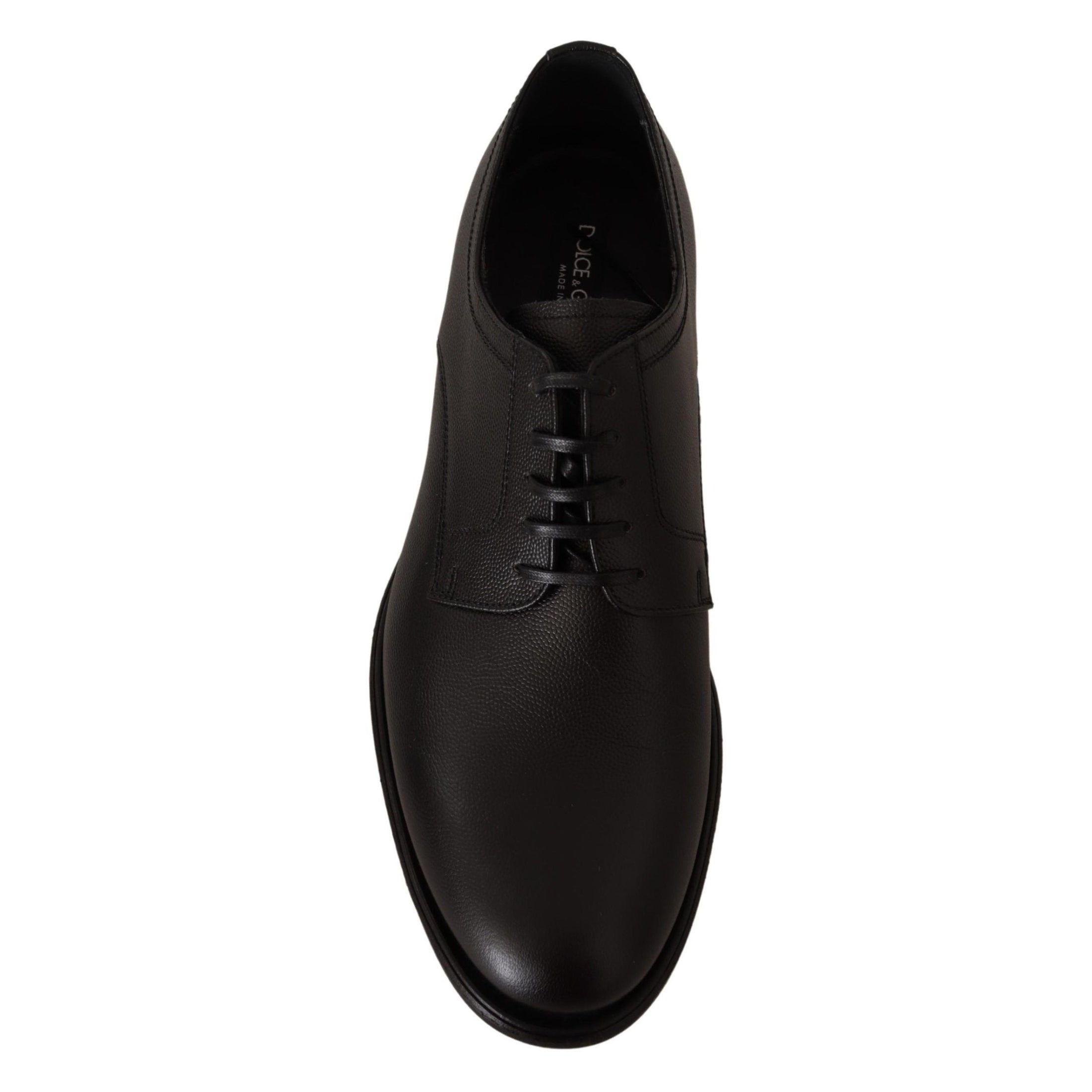 Elegant Black Leather Derby Shoes