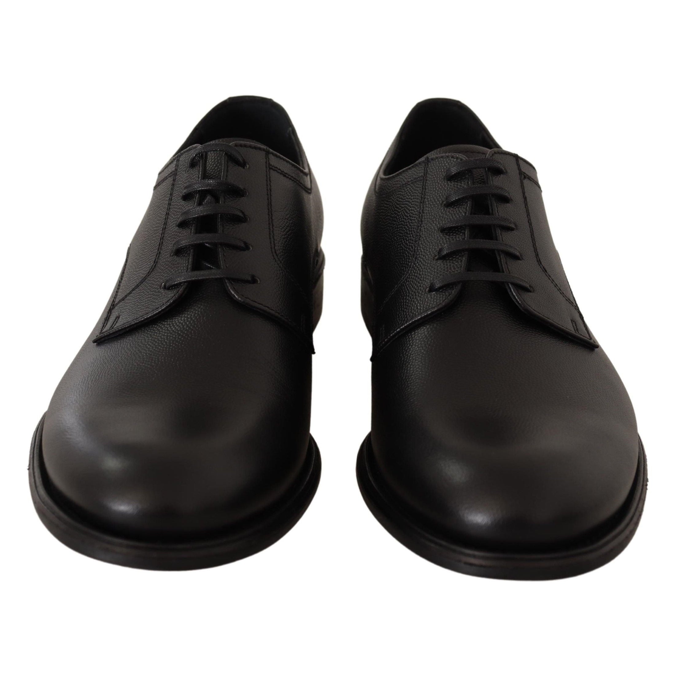 Elegant Black Leather Derby Shoes