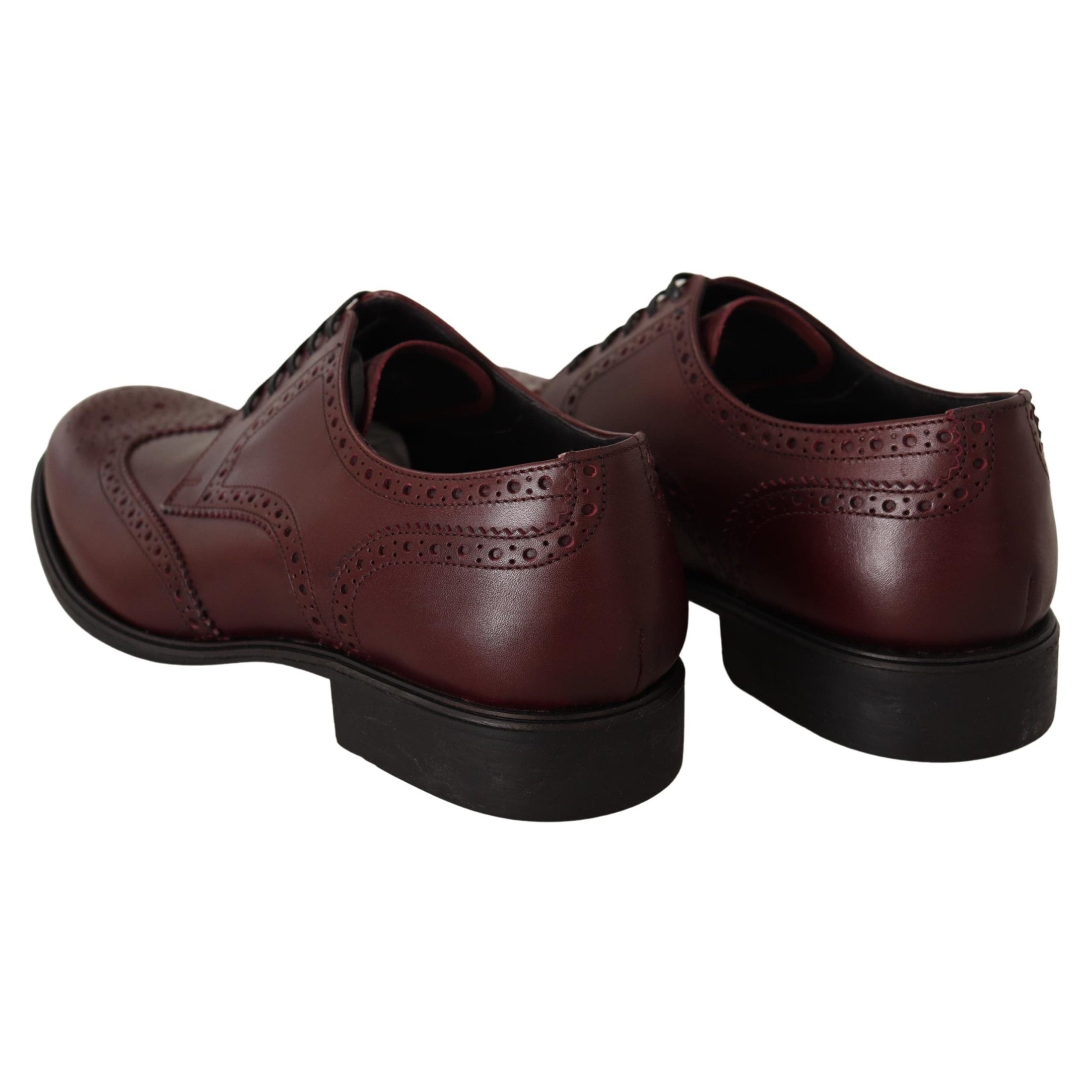 Elegant Bordeaux Leather Derby Shoes