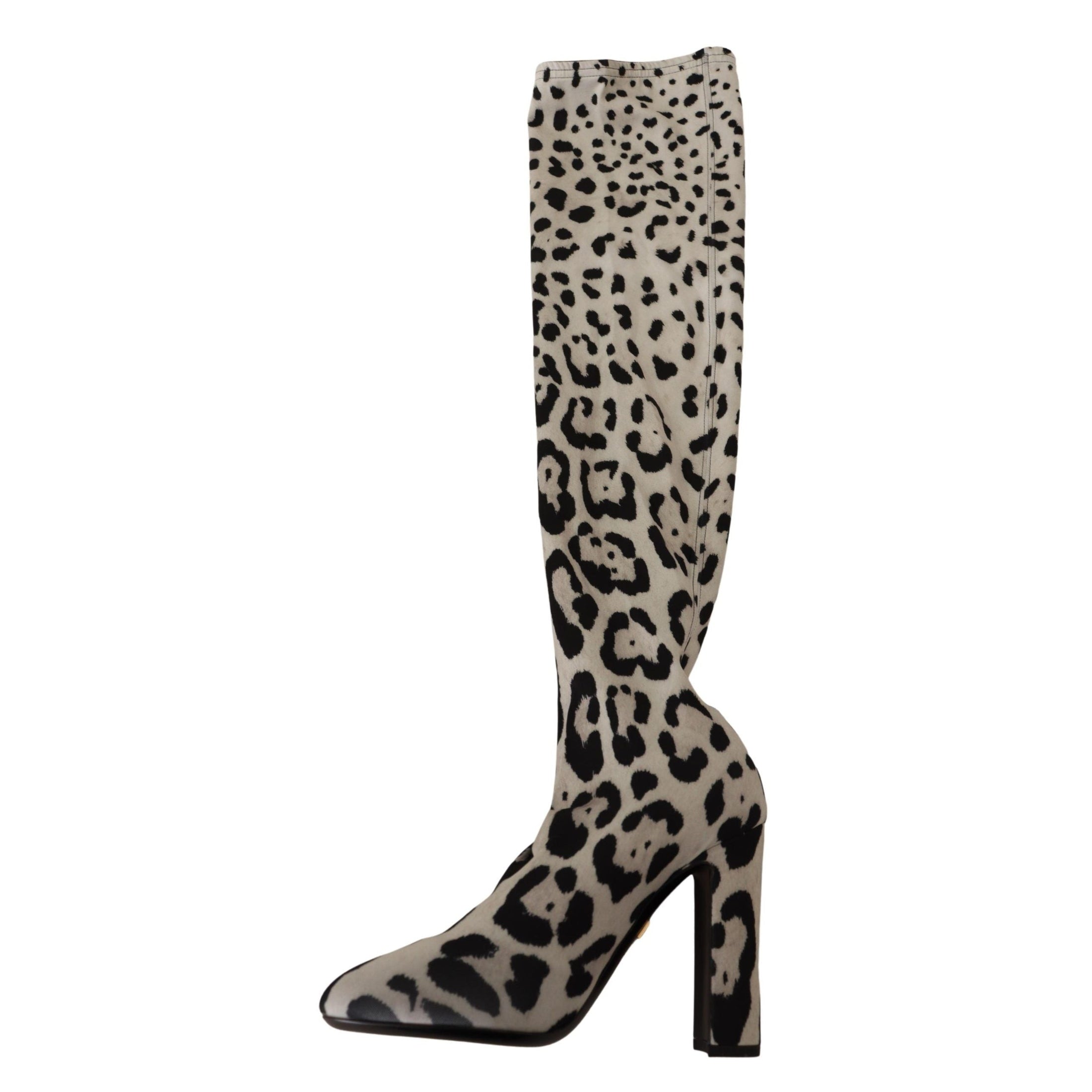 Chic Leopard High-Heel Over-Knee Boots