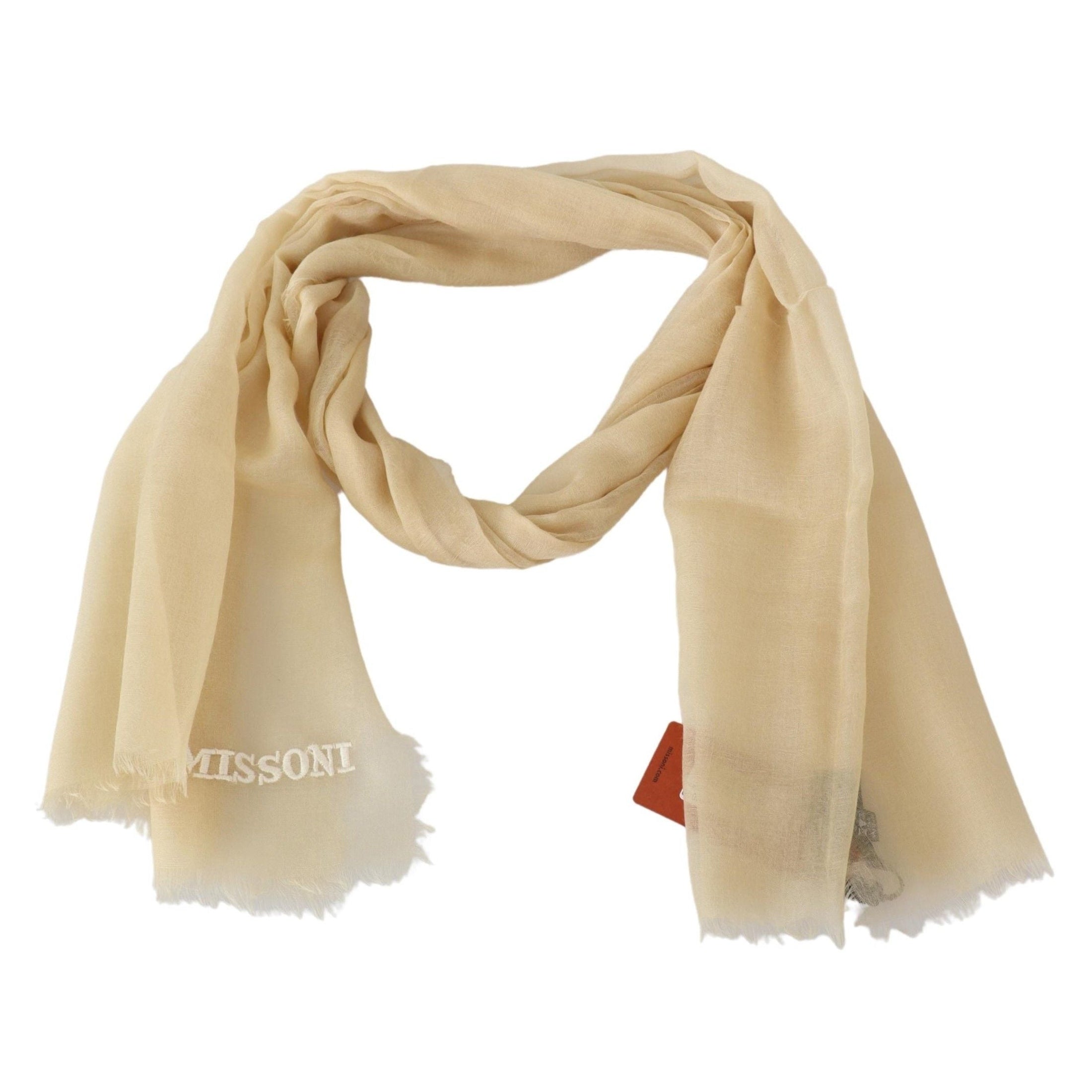 Elegant Cashmere Scarf in Beige