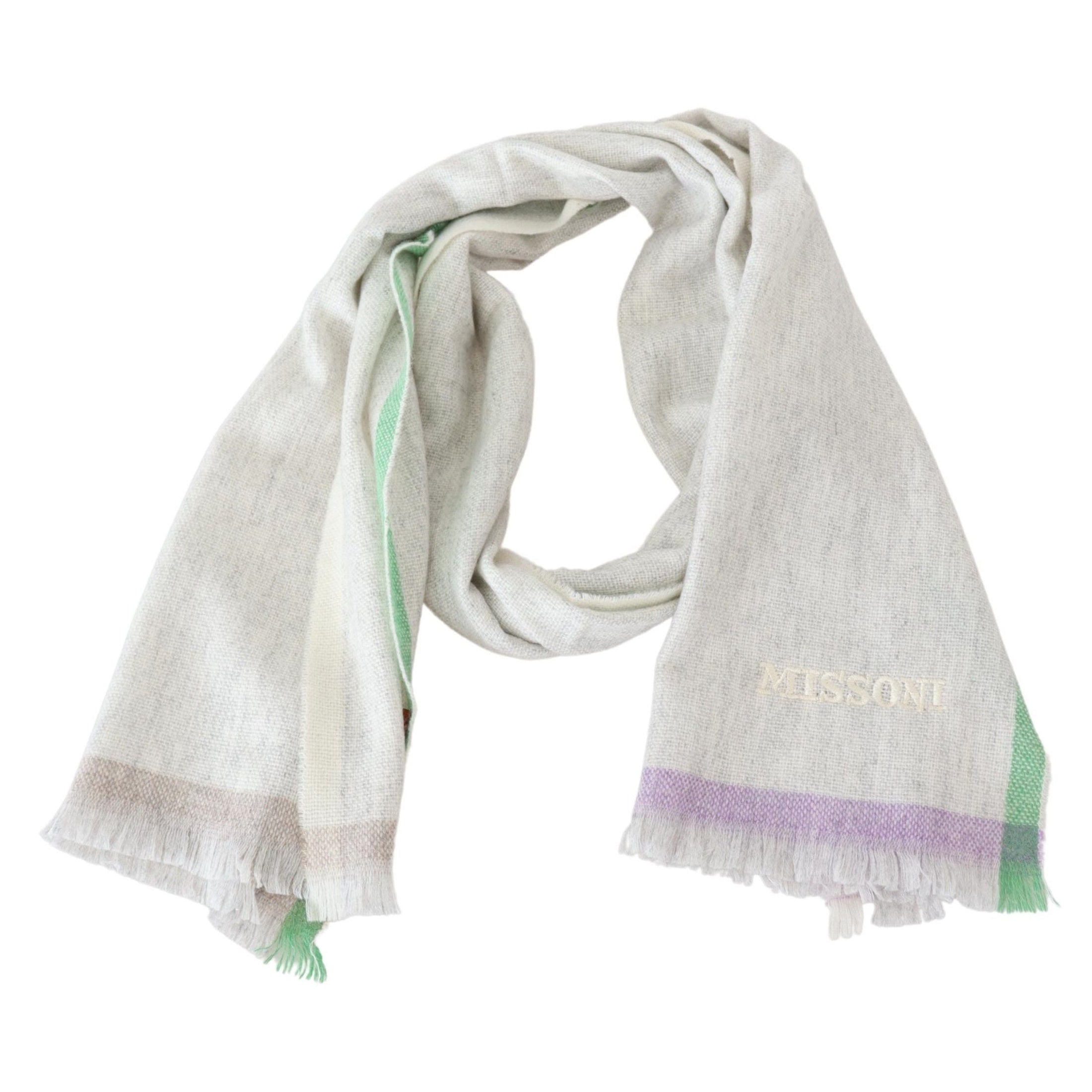 Multicolor Cashmere Line Pattern Scarf