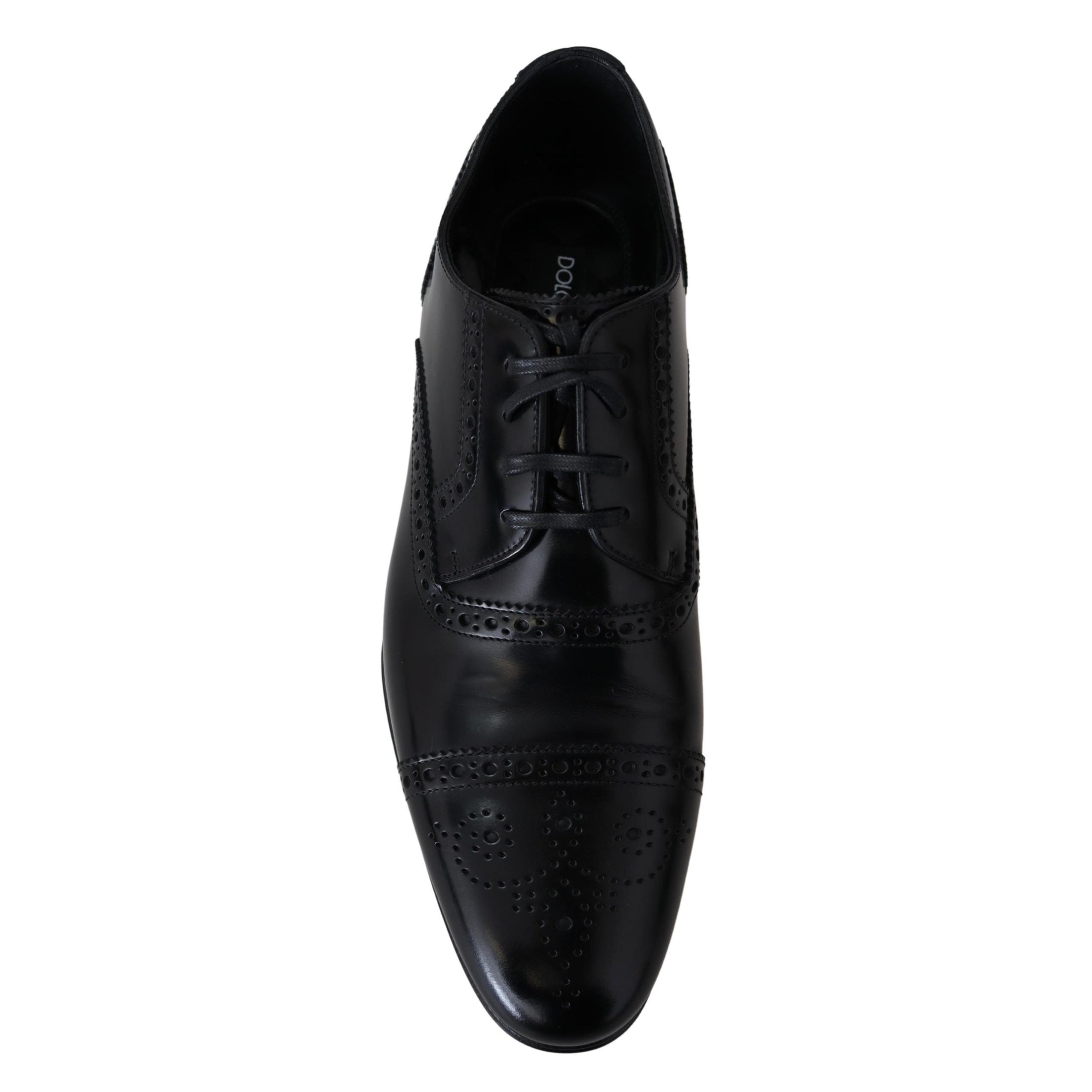 Elegant Black Leather Formal Derby Shoes