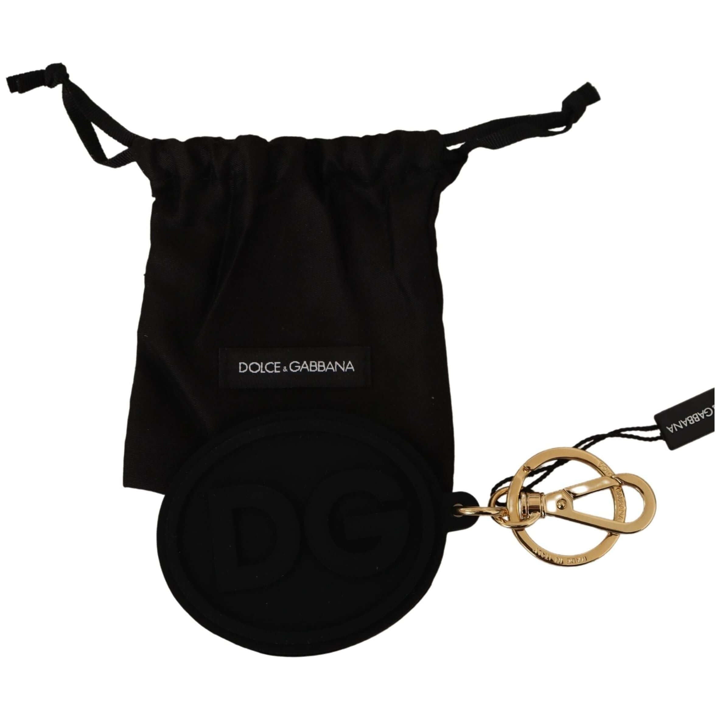 Elegant Black and Gold Keychain Accessory