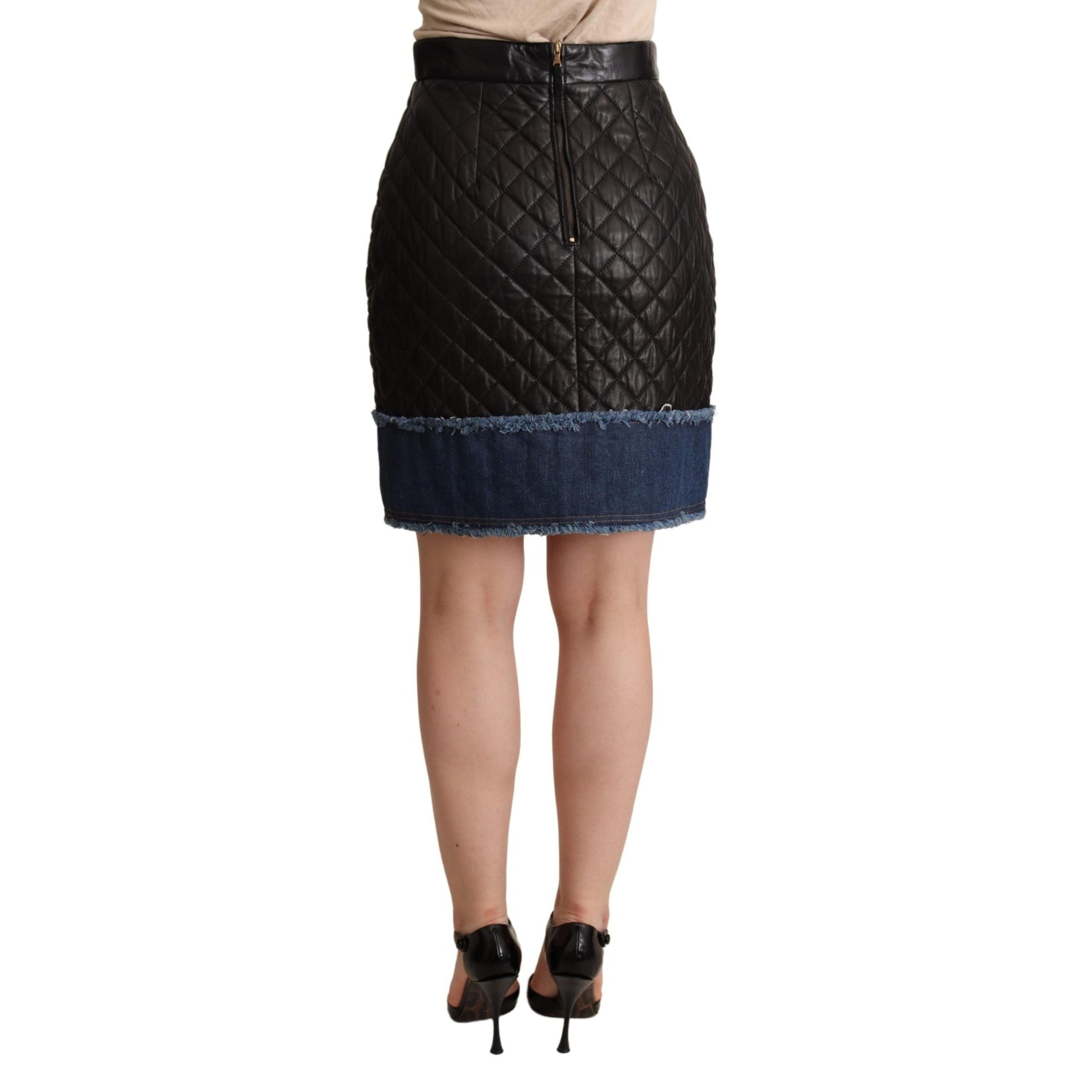 Sleek High-Waist Leather Mini Skirt