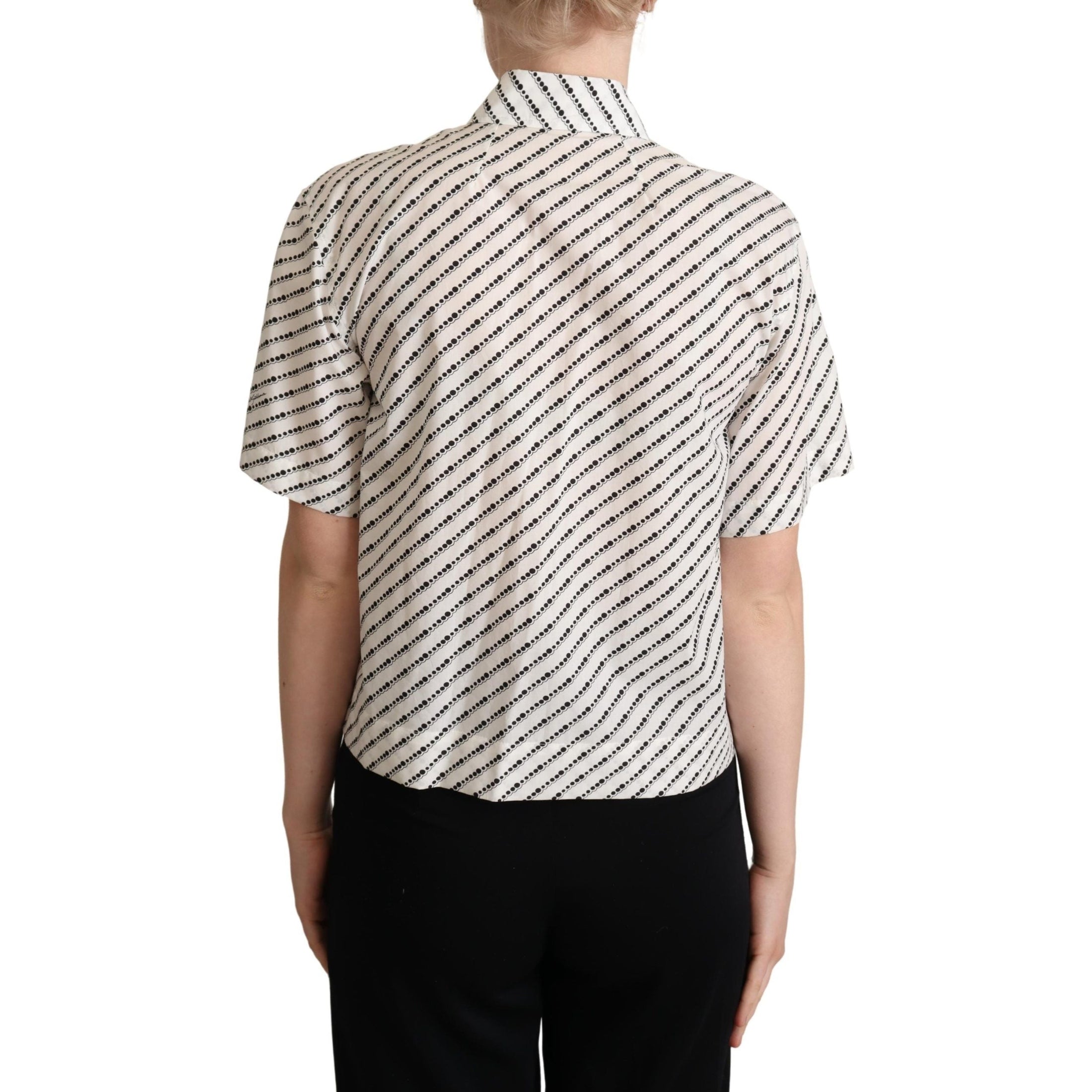 Elegant Dotted Cotton Polo Top