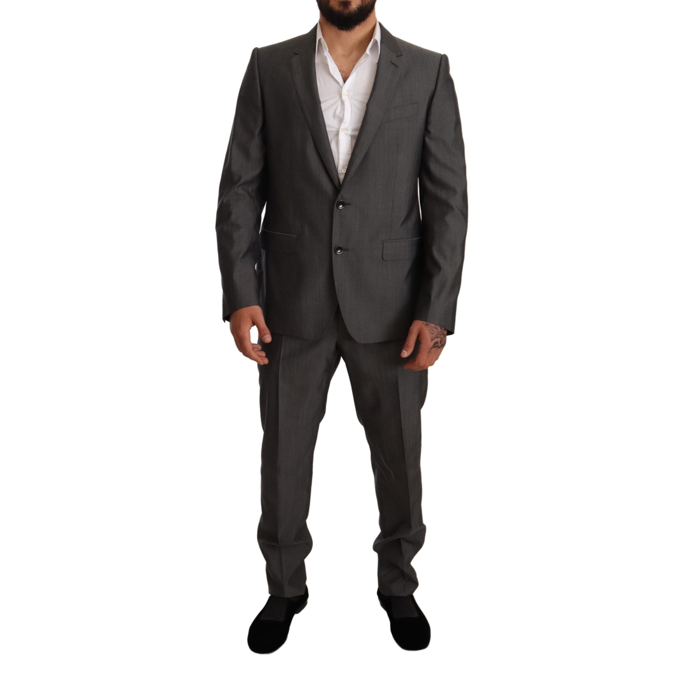 Elegant Martini Slim-Fit Wool Silk Suit