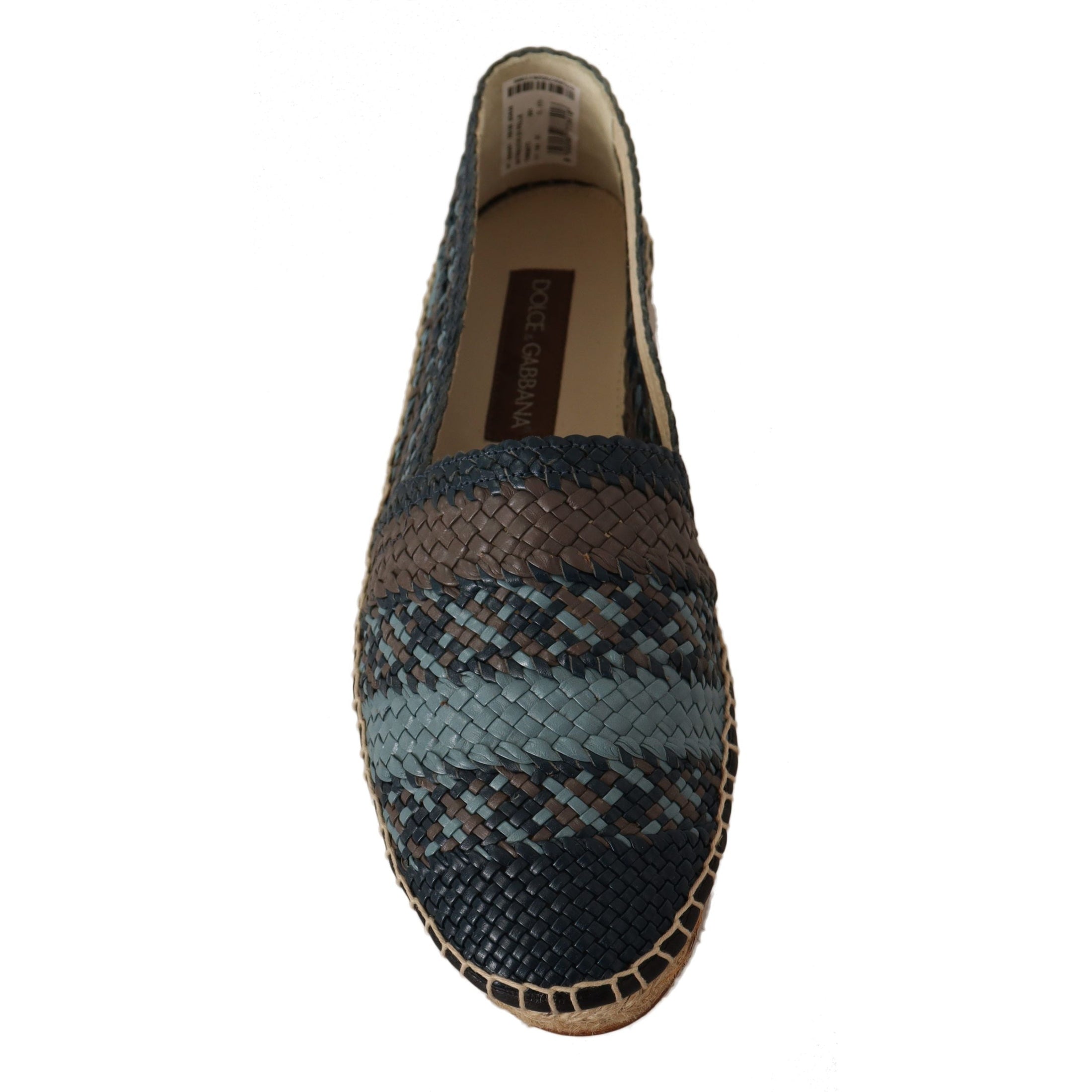 Elegant Woven Leather Espadrilles