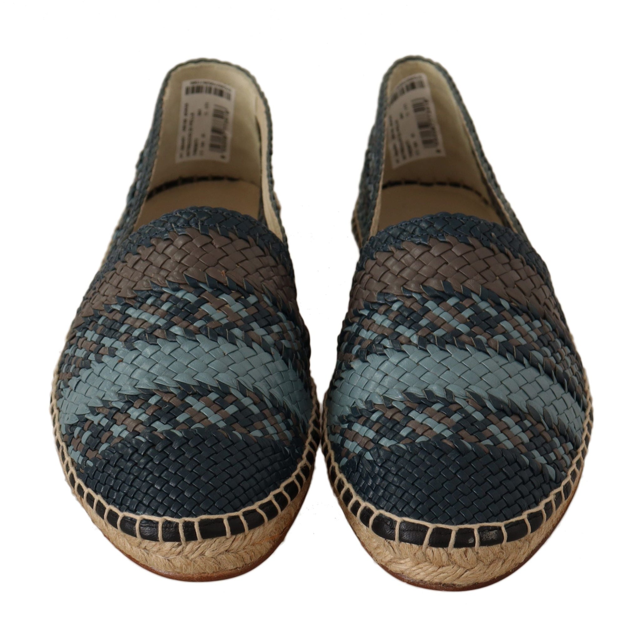 Elegant Woven Leather Espadrilles