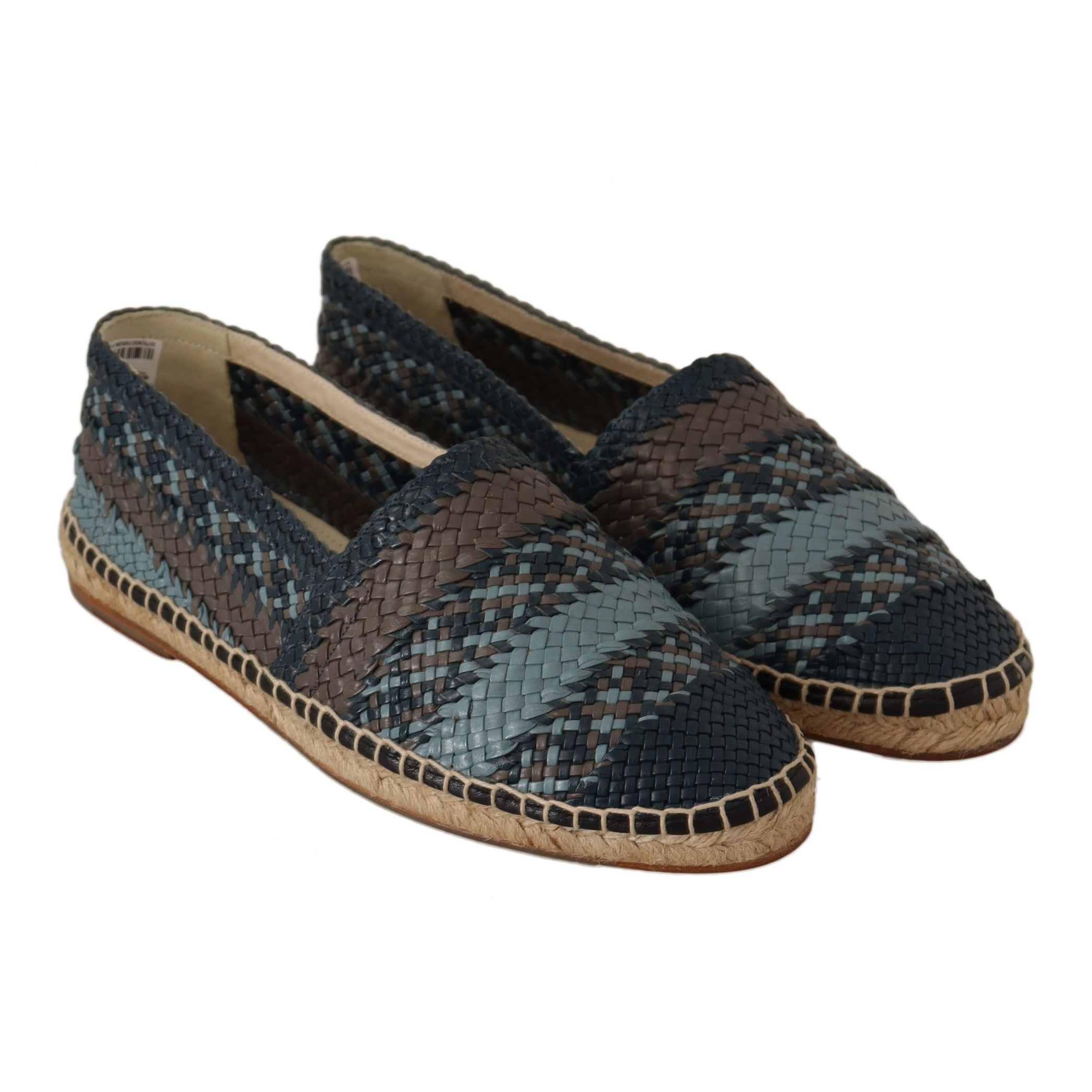 Elegant Woven Leather Espadrilles