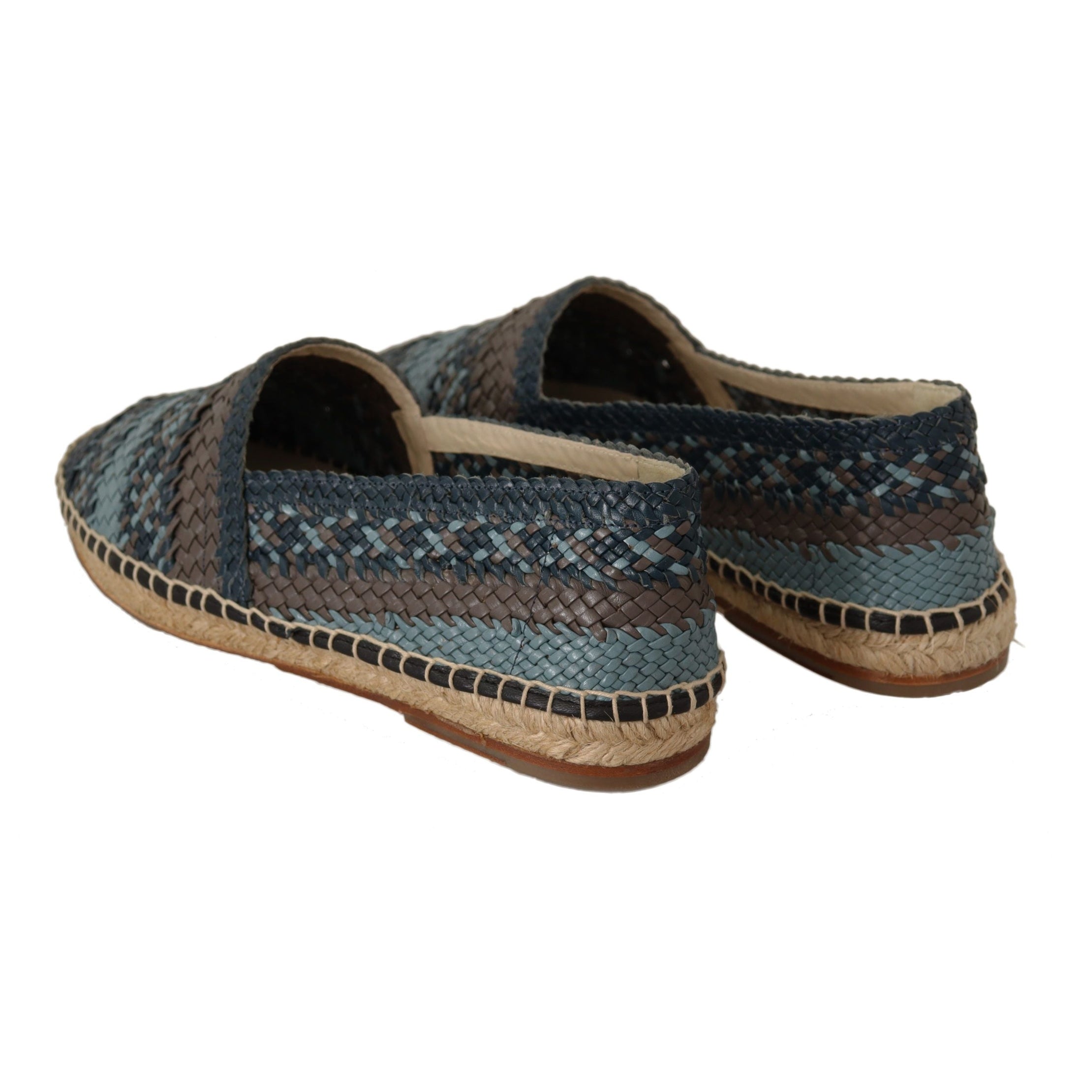 Elegant Woven Leather Espadrilles