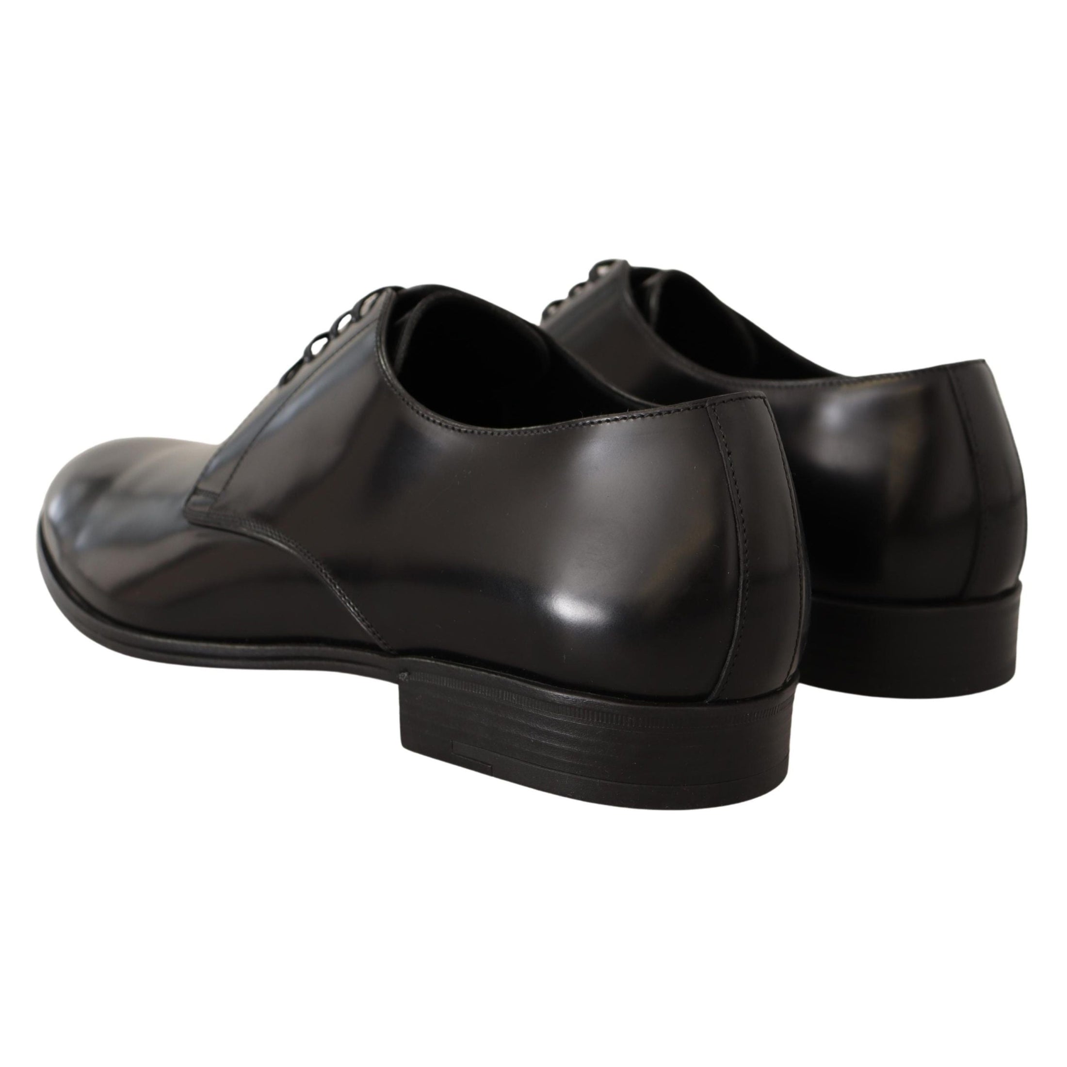 Elegant Black Leather Derby Shoes