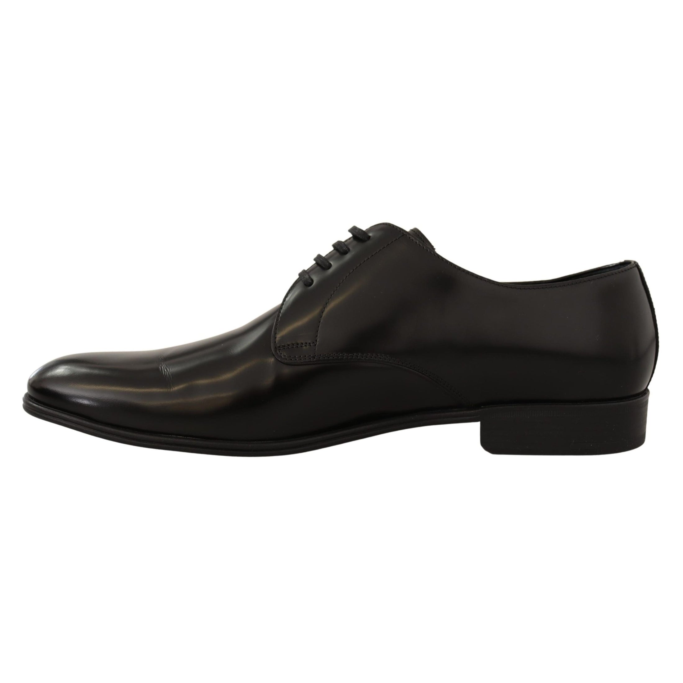 Elegant Black Leather Derby Shoes